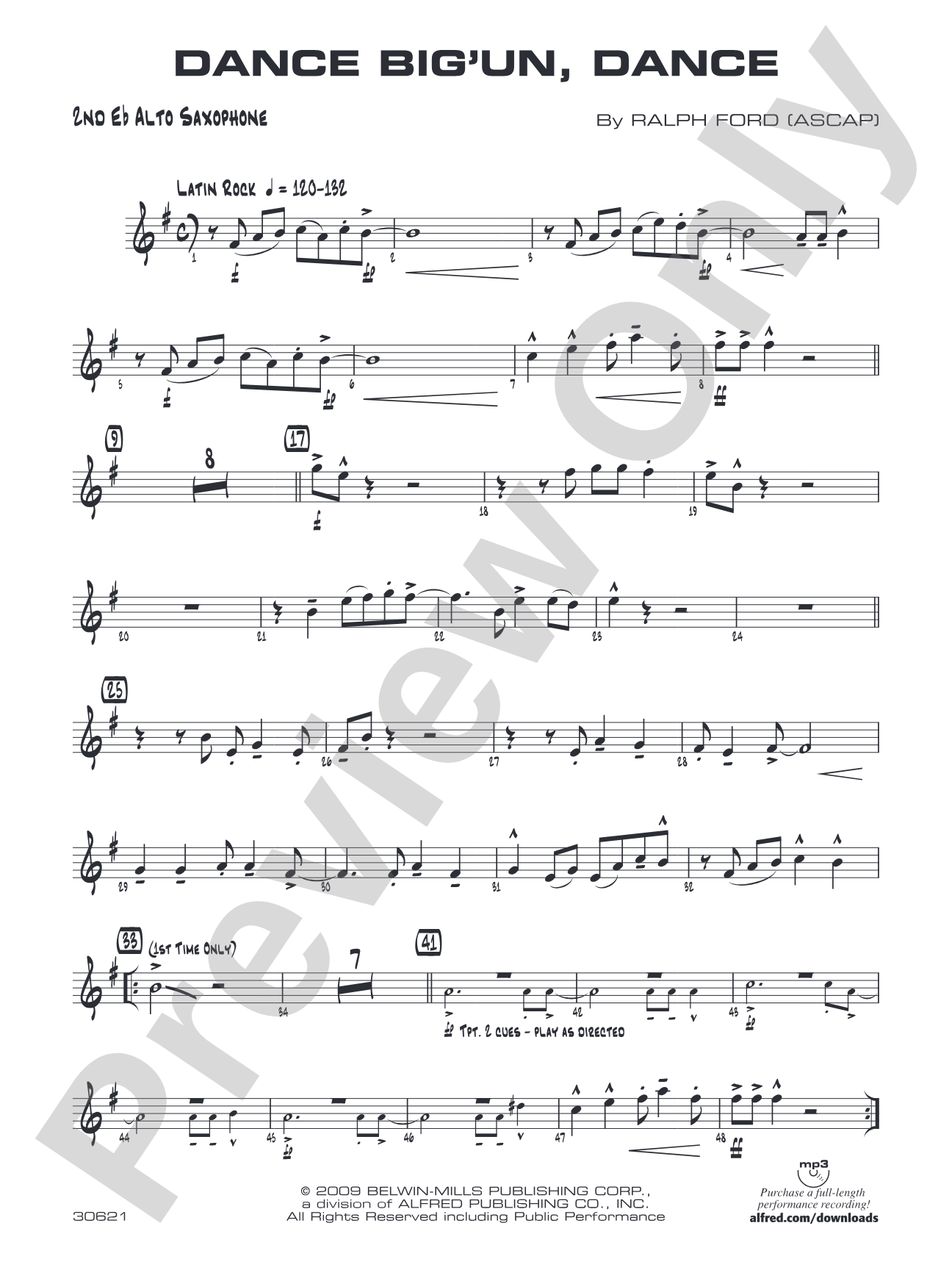 Dance Big'un Dance: 2nd E-flat Alto Saxophone