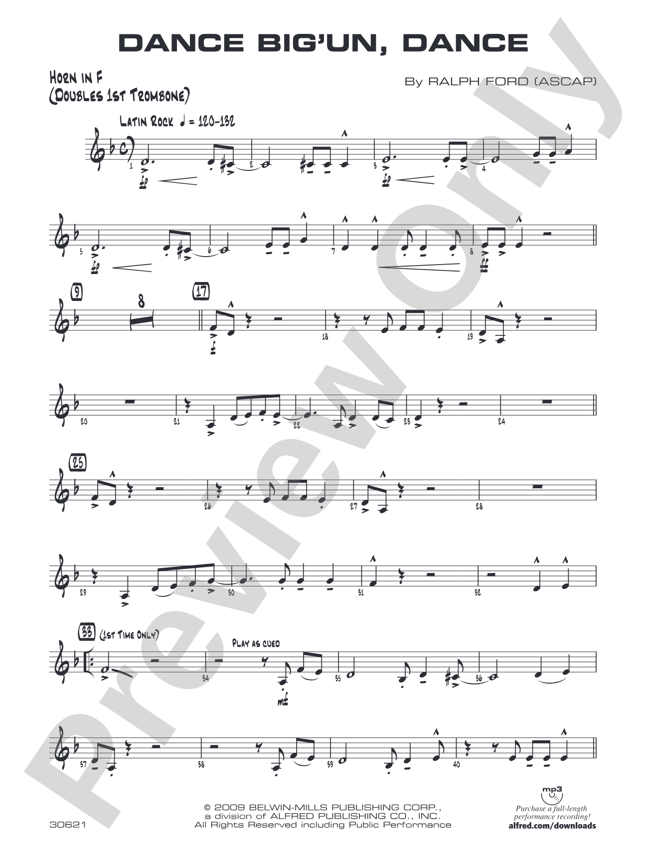 Dance Big'un Dance: 1st F Horn