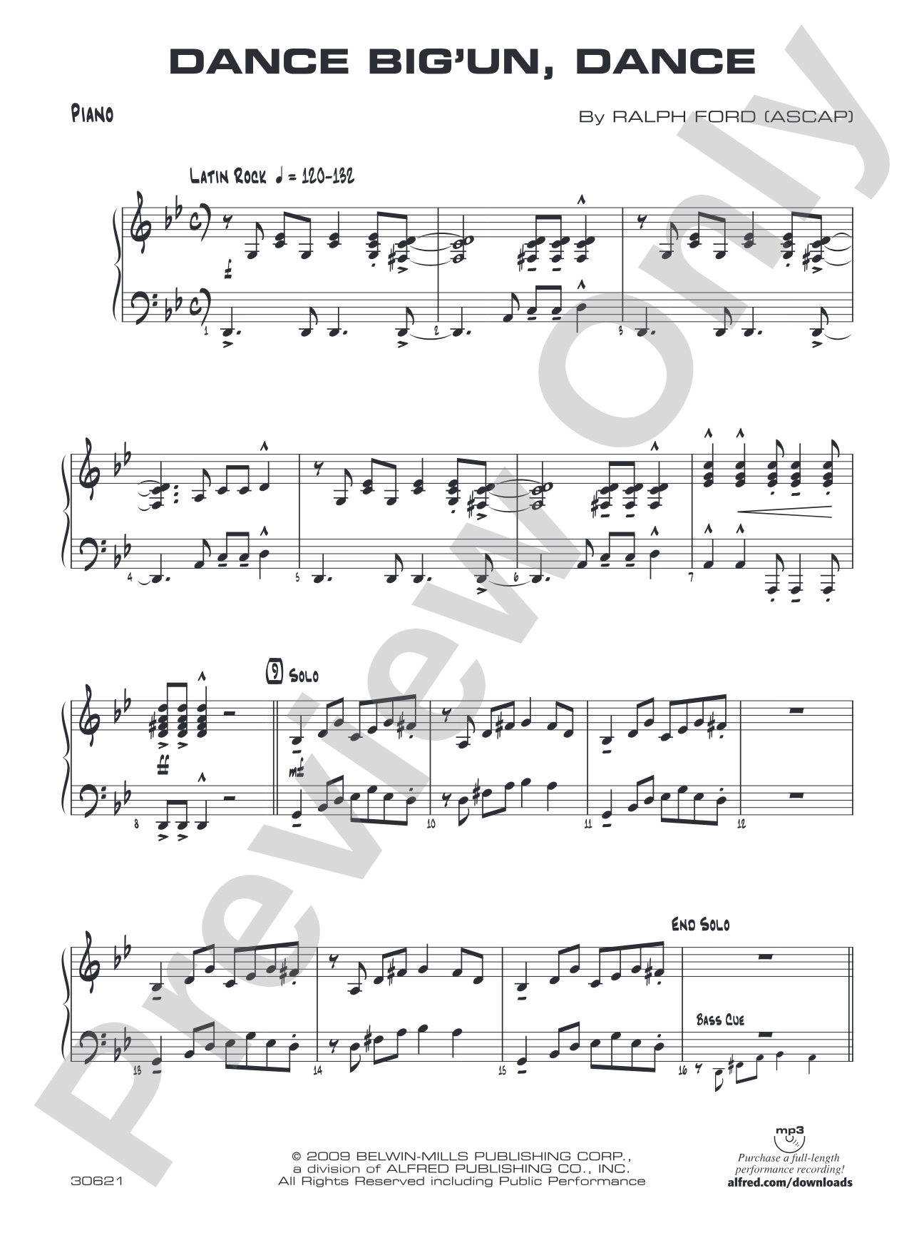 Dance Big'un Dance: Piano Accompaniment