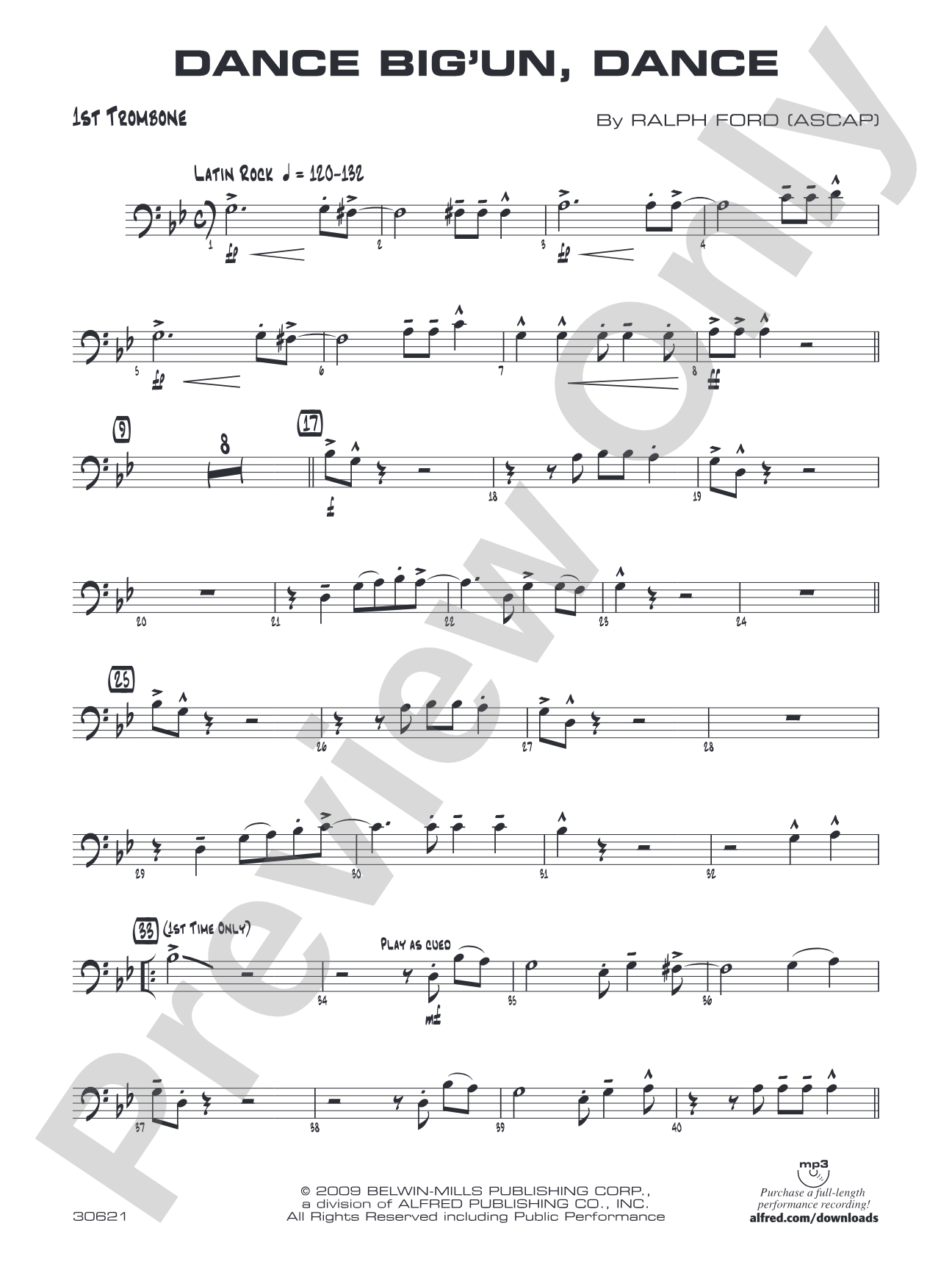 Dance Big'un Dance: 1st Trombone