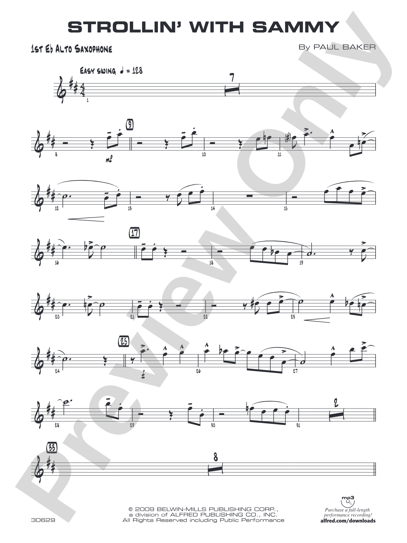 Strollin' with Sammy: E-flat Alto Saxophone