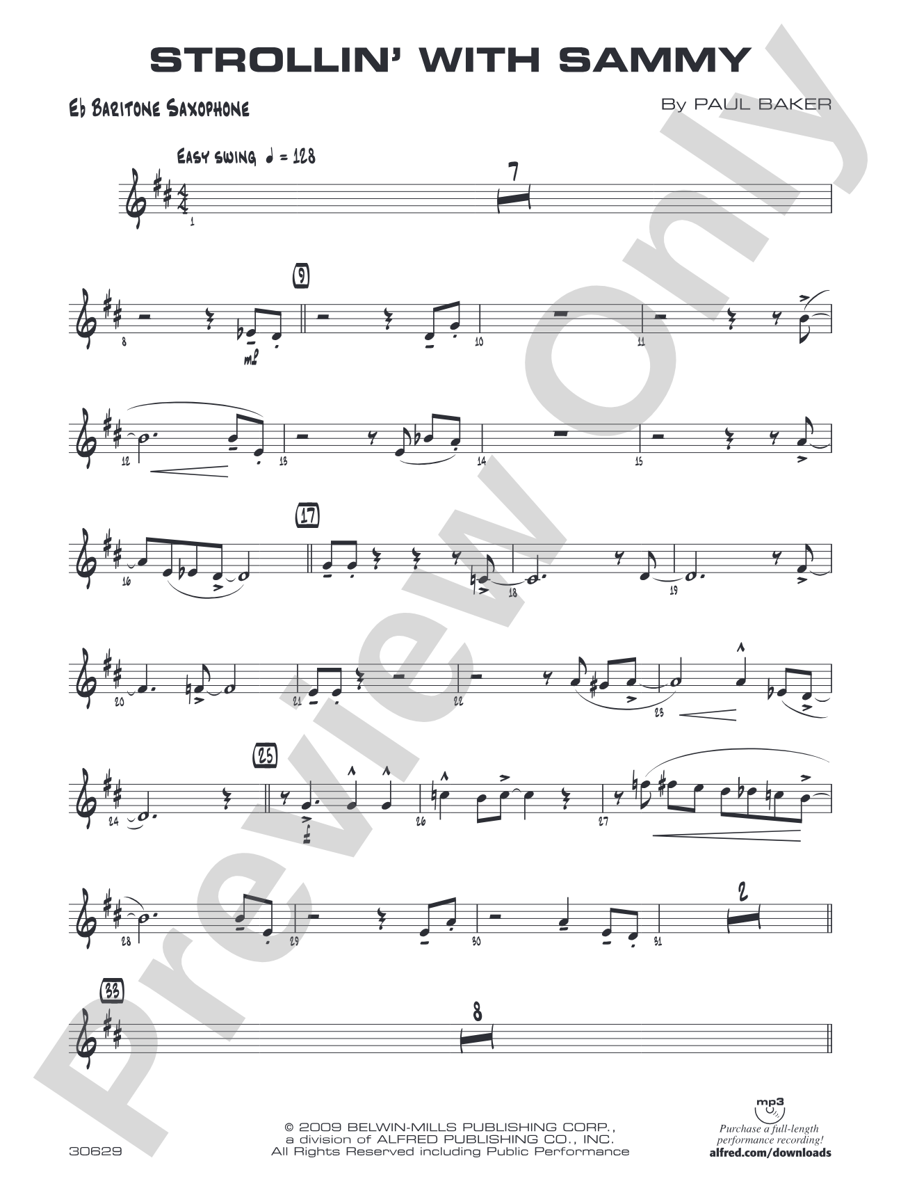 Strollin' with Sammy: E-flat Baritone Saxophone
