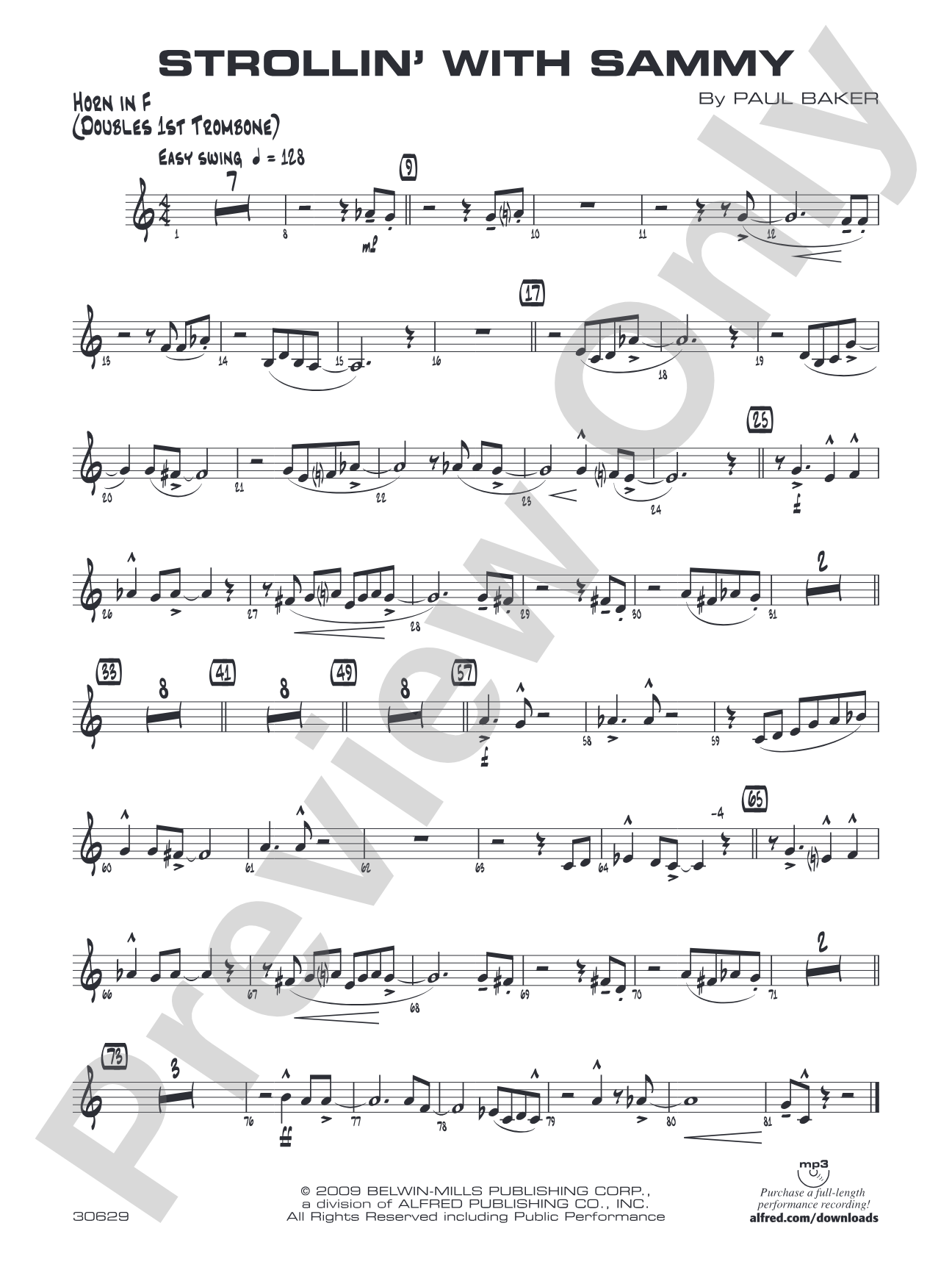 Strollin' with Sammy: 1st F Horn