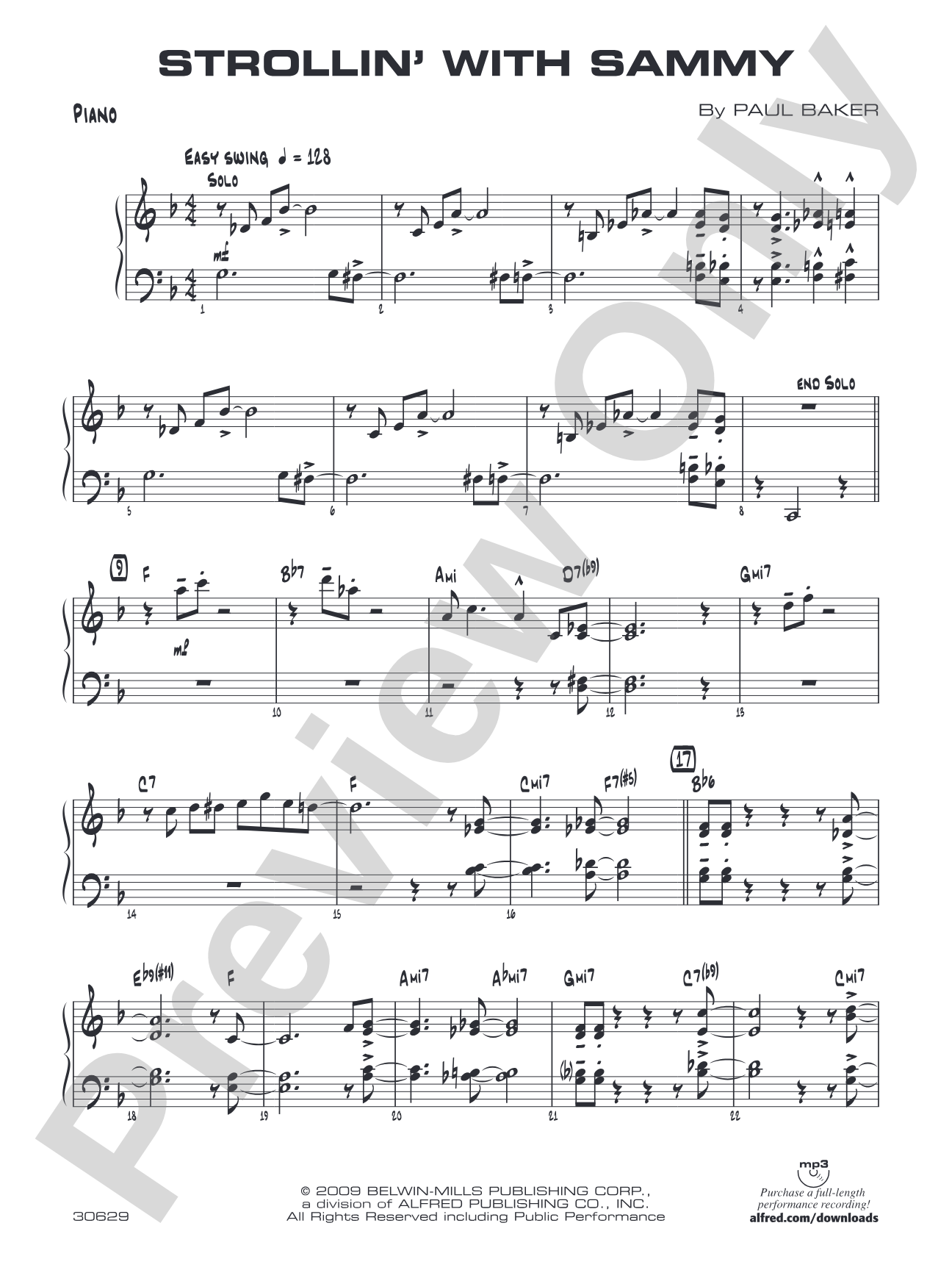 Strollin' with Sammy: Piano Accompaniment
