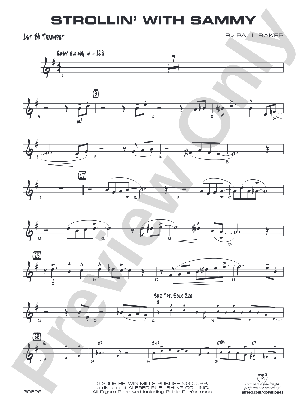 Strollin' with Sammy: 1st B-flat Trumpet