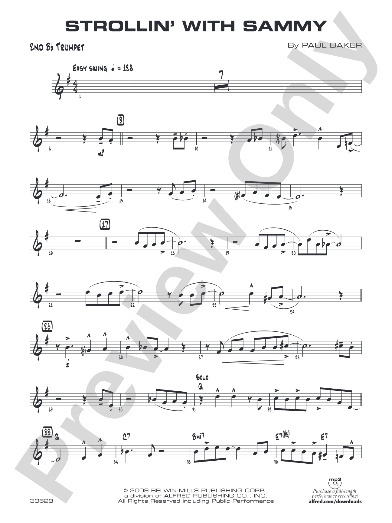 Strollin' with Sammy: 2nd B-flat Trumpet