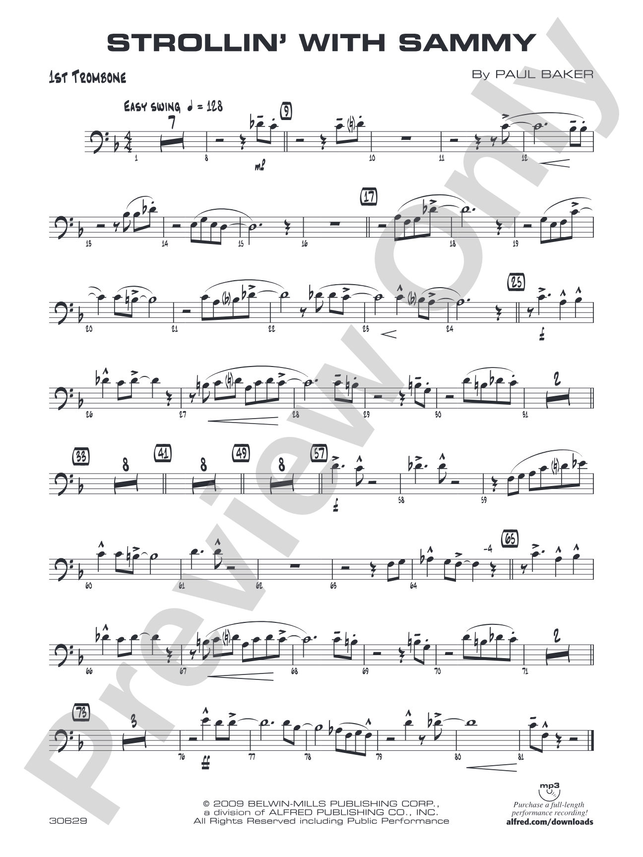 Strollin' with Sammy: 1st Trombone