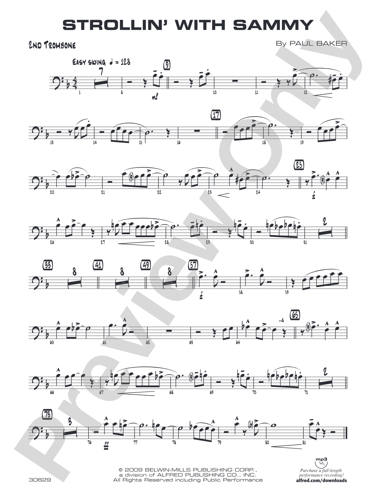 Strollin' with Sammy: 2nd Trombone