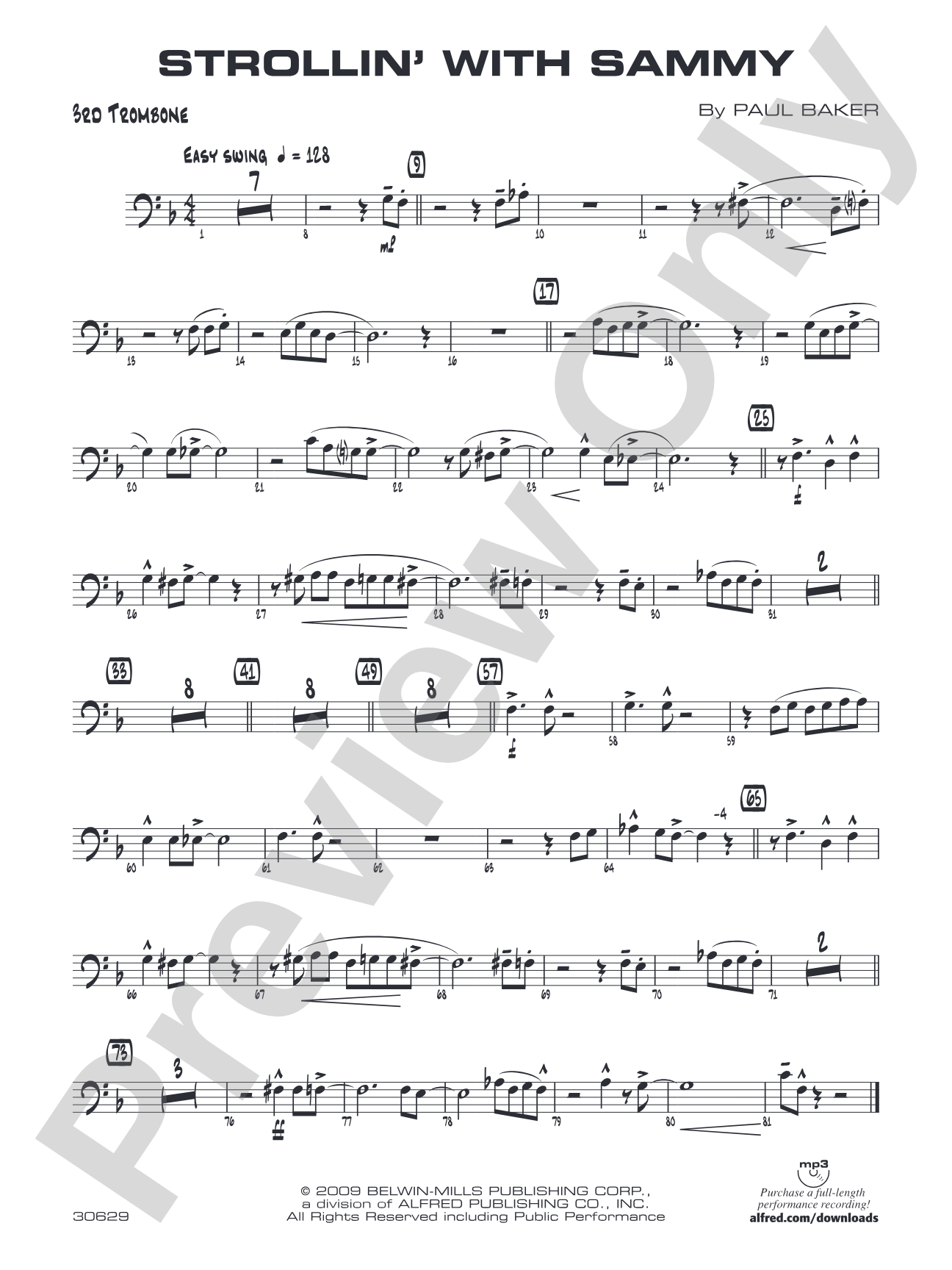 Strollin' with Sammy: 3rd Trombone