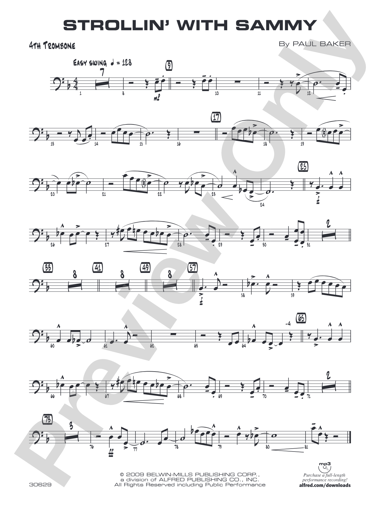 Strollin' with Sammy: 4th Trombone