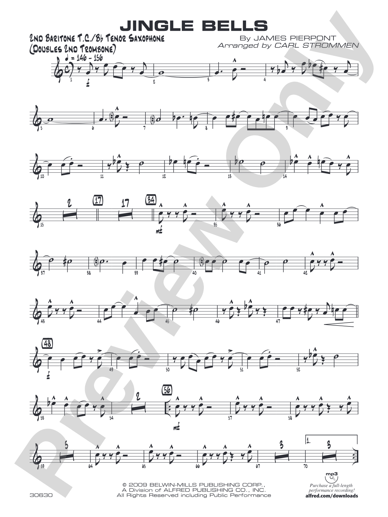 Jingle Bells: 2nd Baritone T.C.