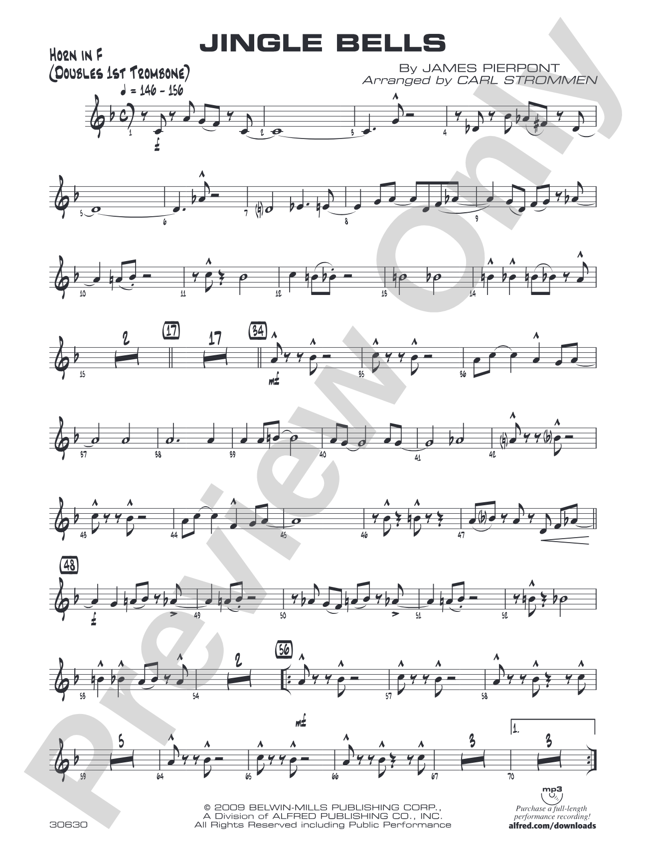 Jingle Bells: 1st F Horn