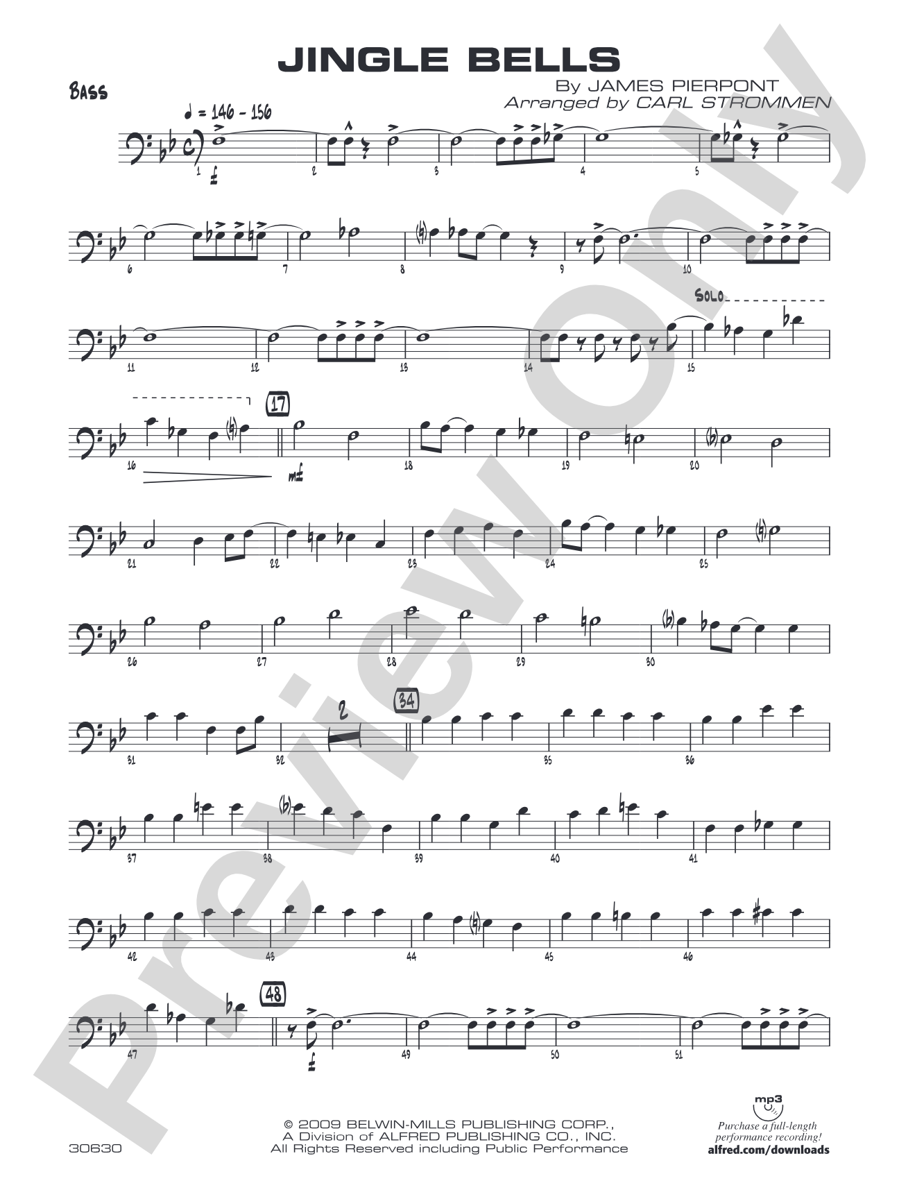 Jingle Bells: String Bass