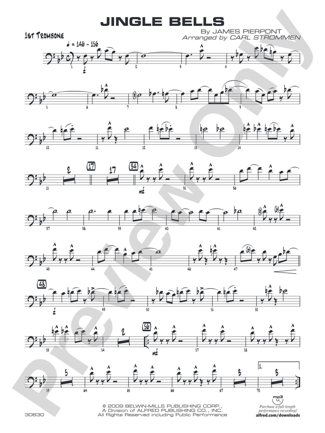 Jingle Bells: 1st Trombone