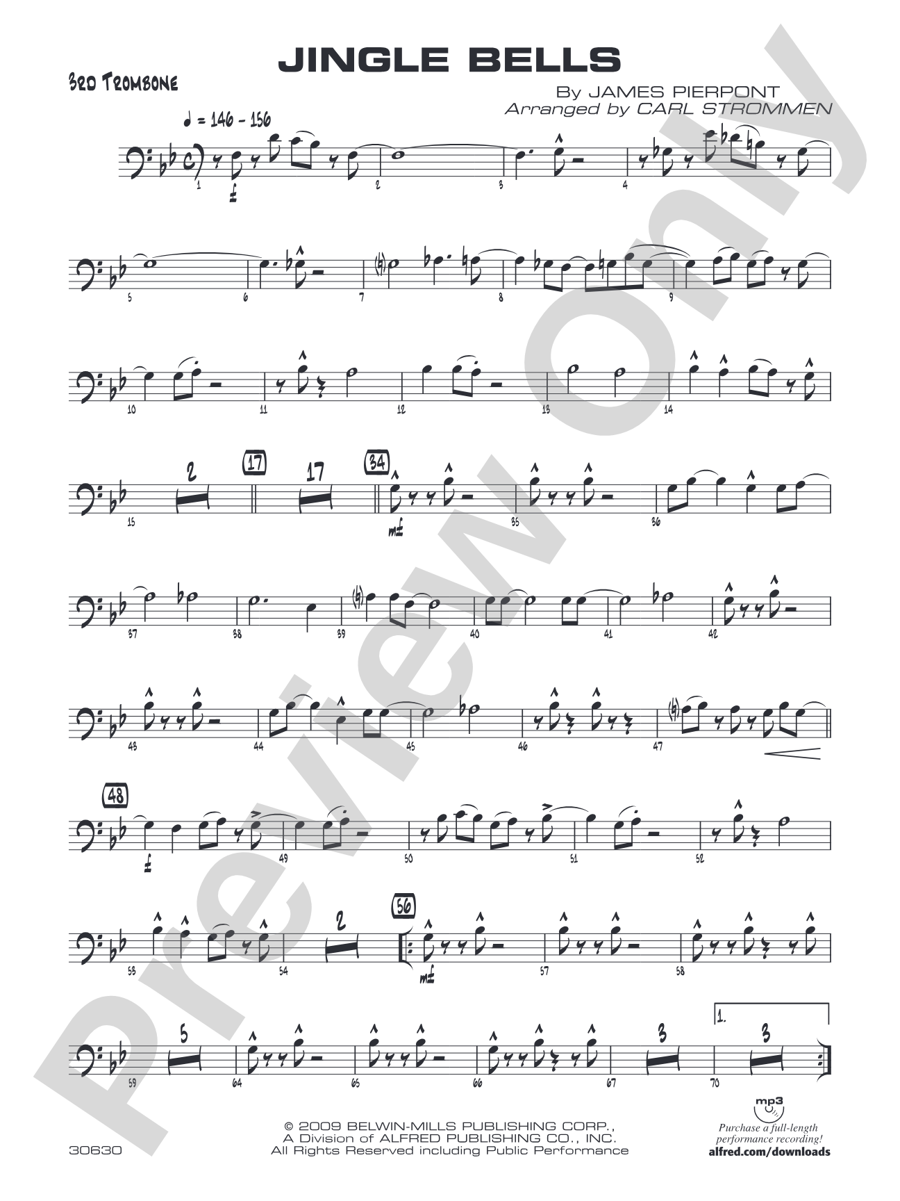 Jingle Bells: 3rd Trombone
