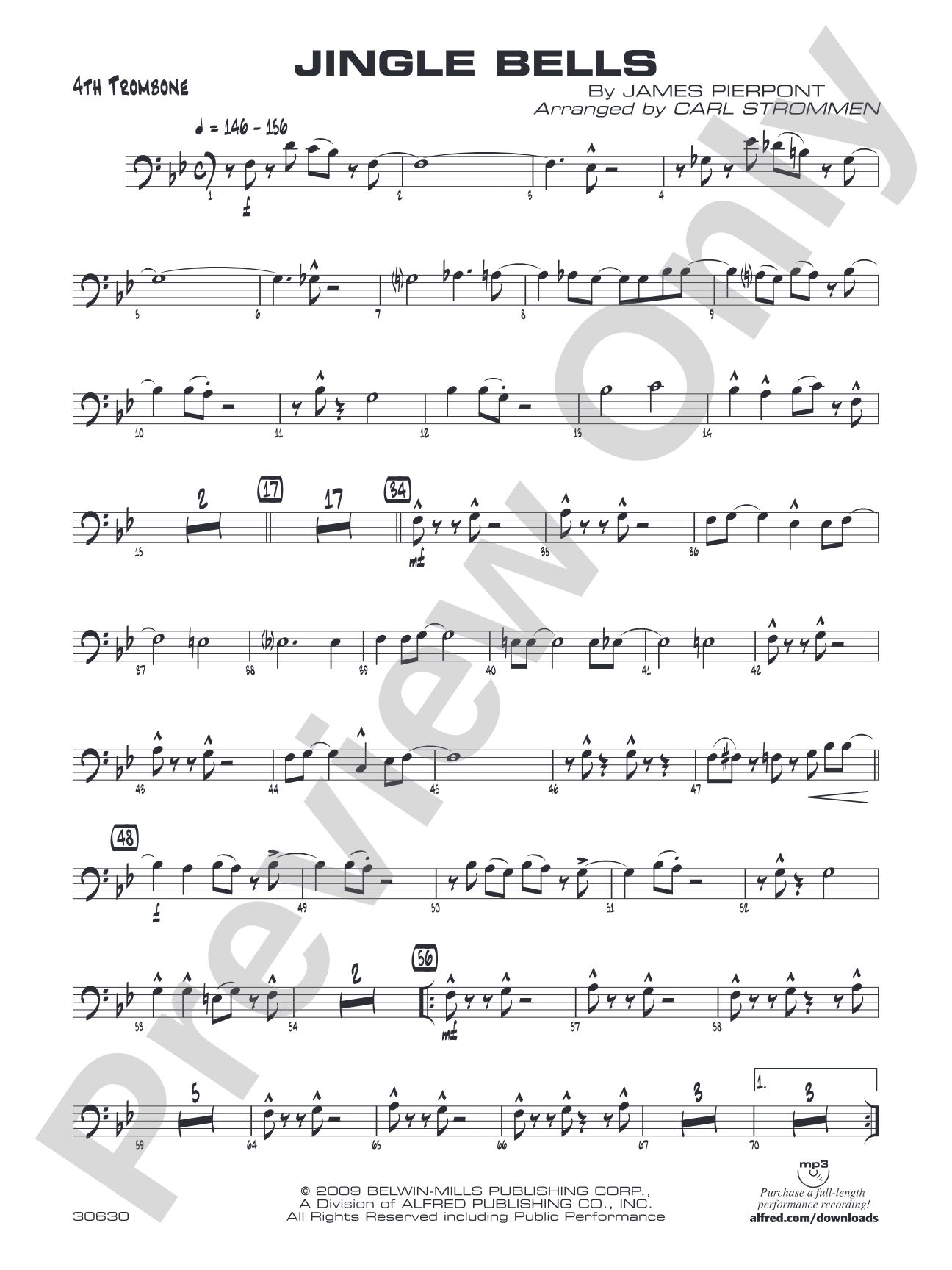 Jingle Bells: 4th Trombone