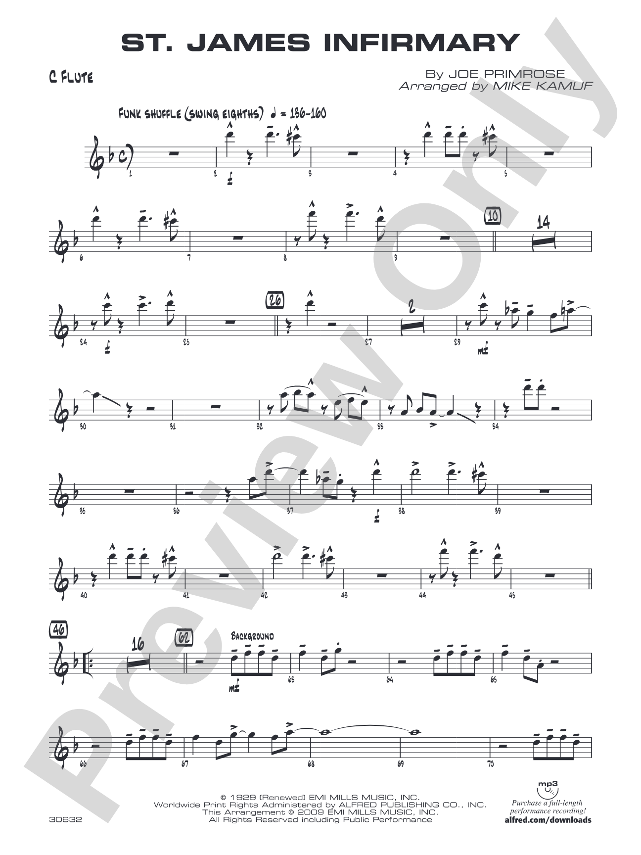 St. James Infirmary: Flute