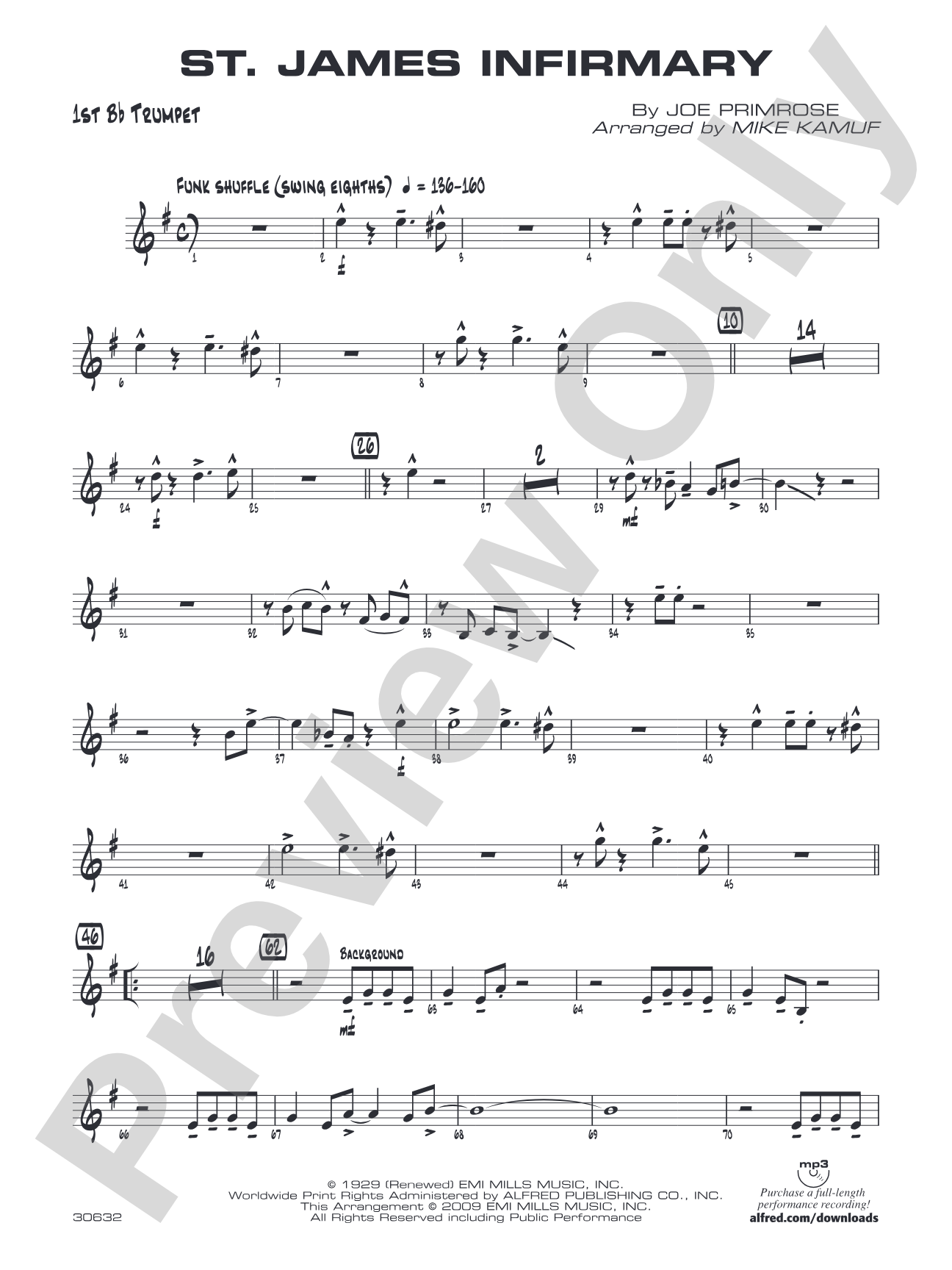 St. James Infirmary: 1st B-flat Trumpet