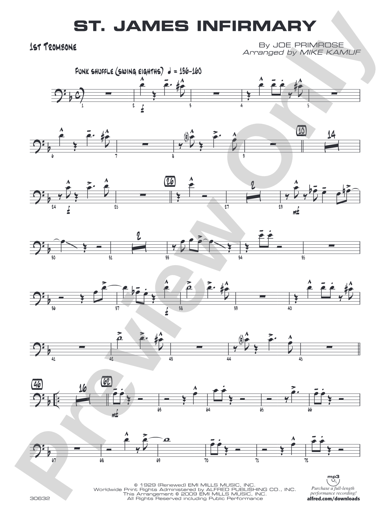 St. James Infirmary: 1st Trombone