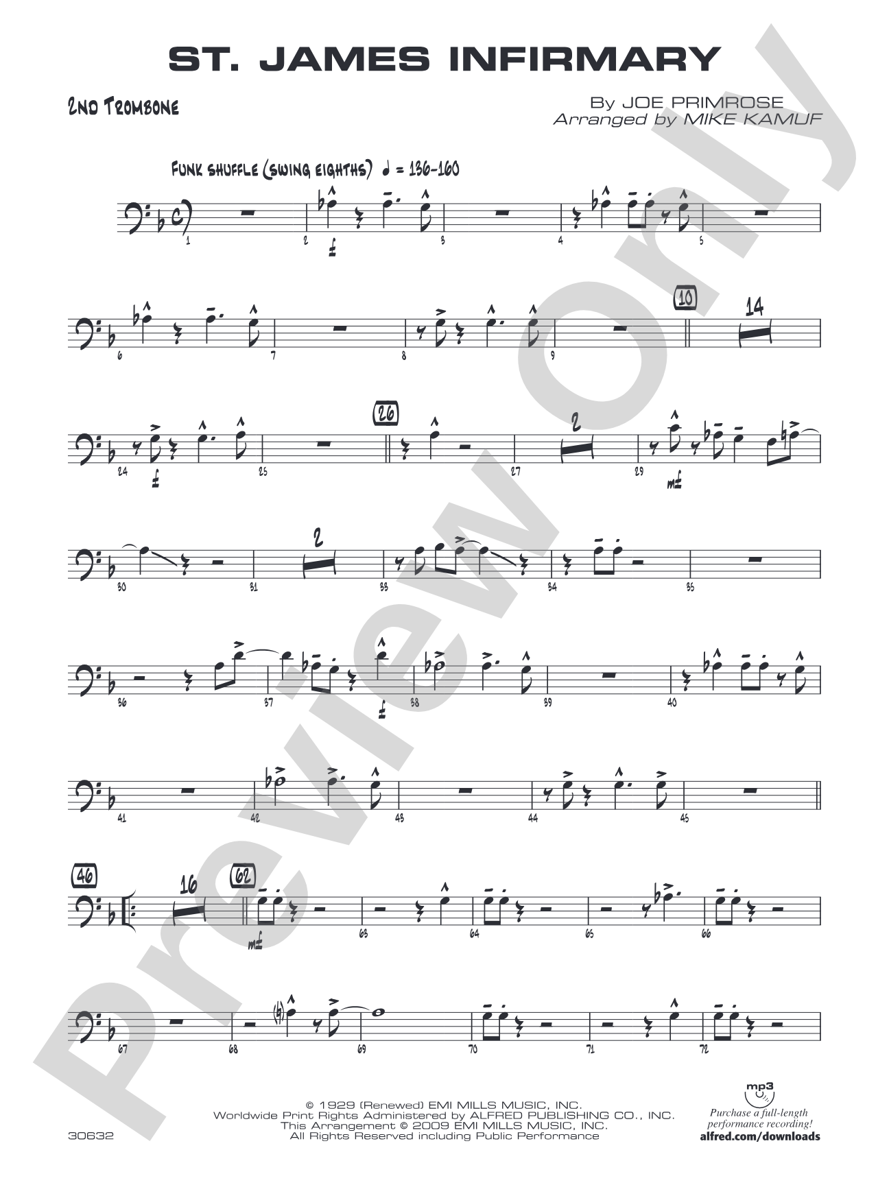 St. James Infirmary: 2nd Trombone