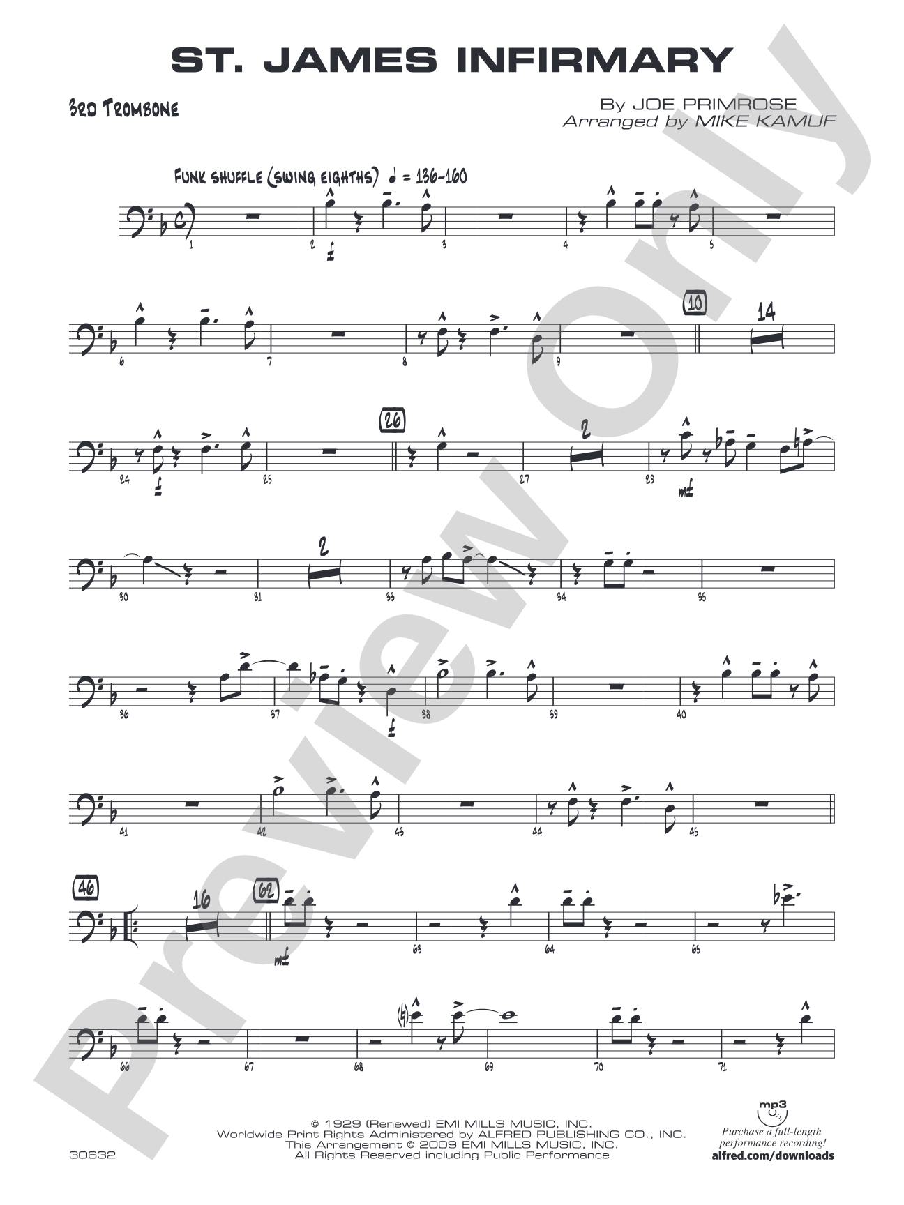 St. James Infirmary: 3rd Trombone