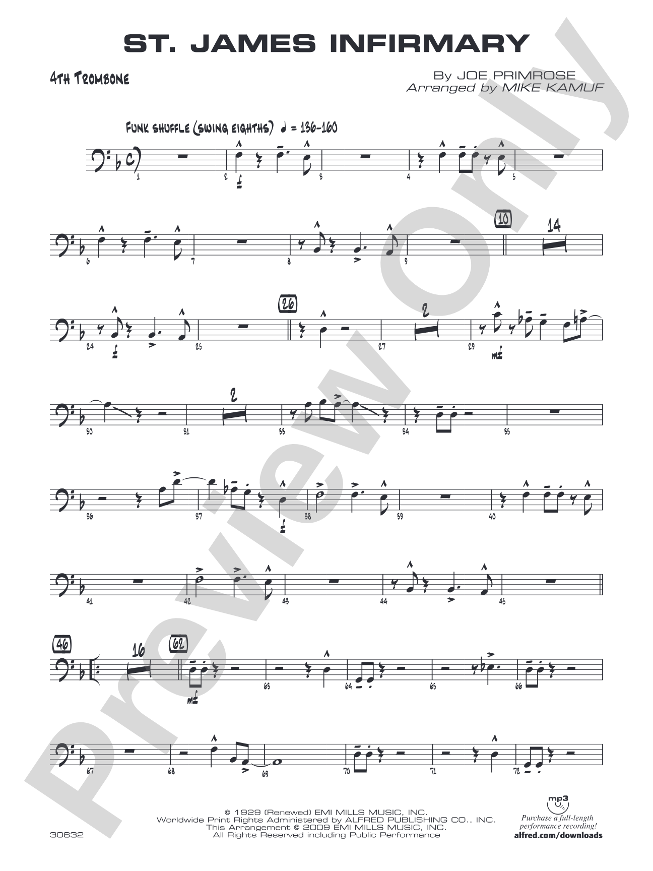St. James Infirmary: 4th Trombone
