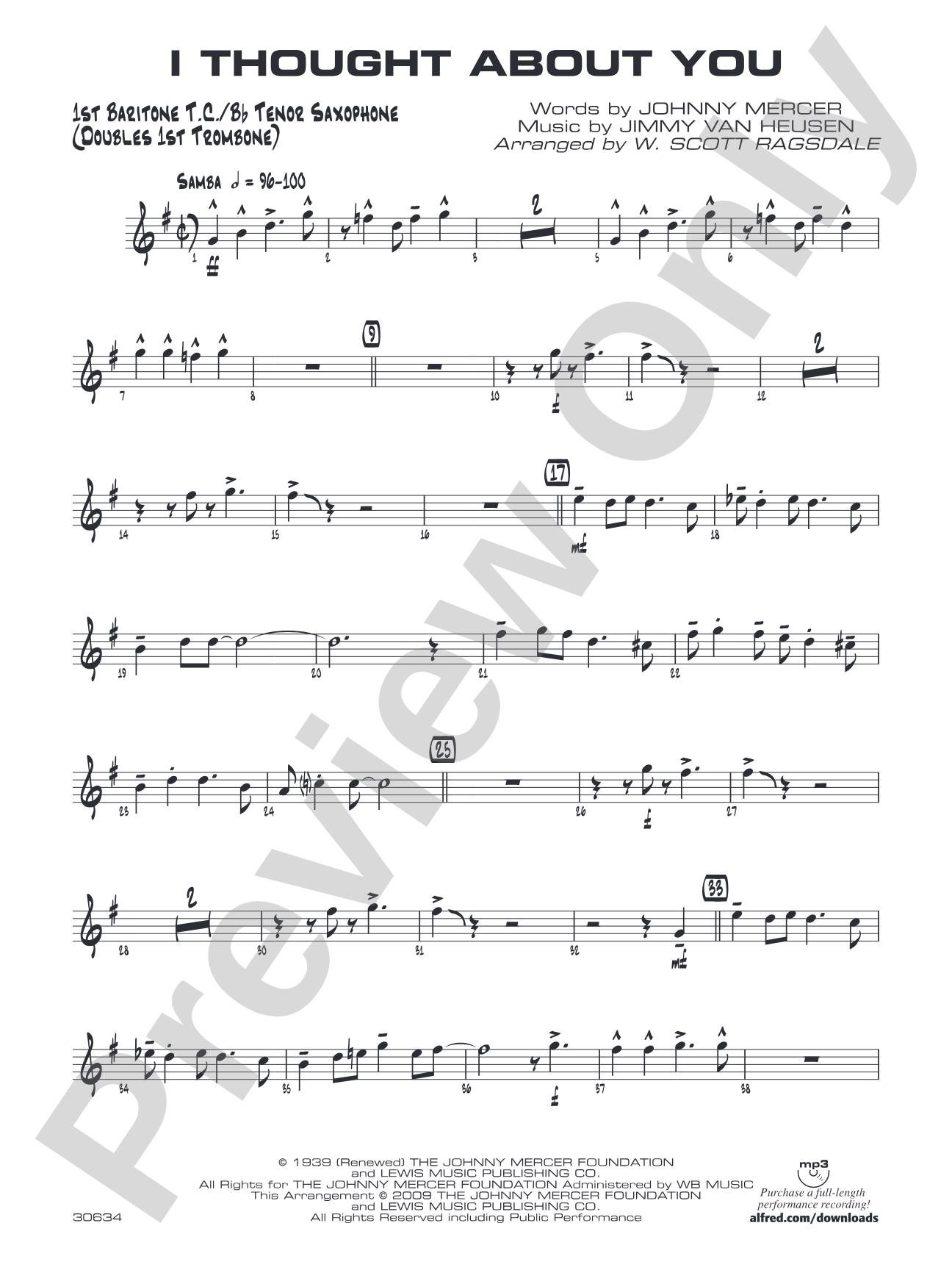 I Thought About You: Baritone T.C.