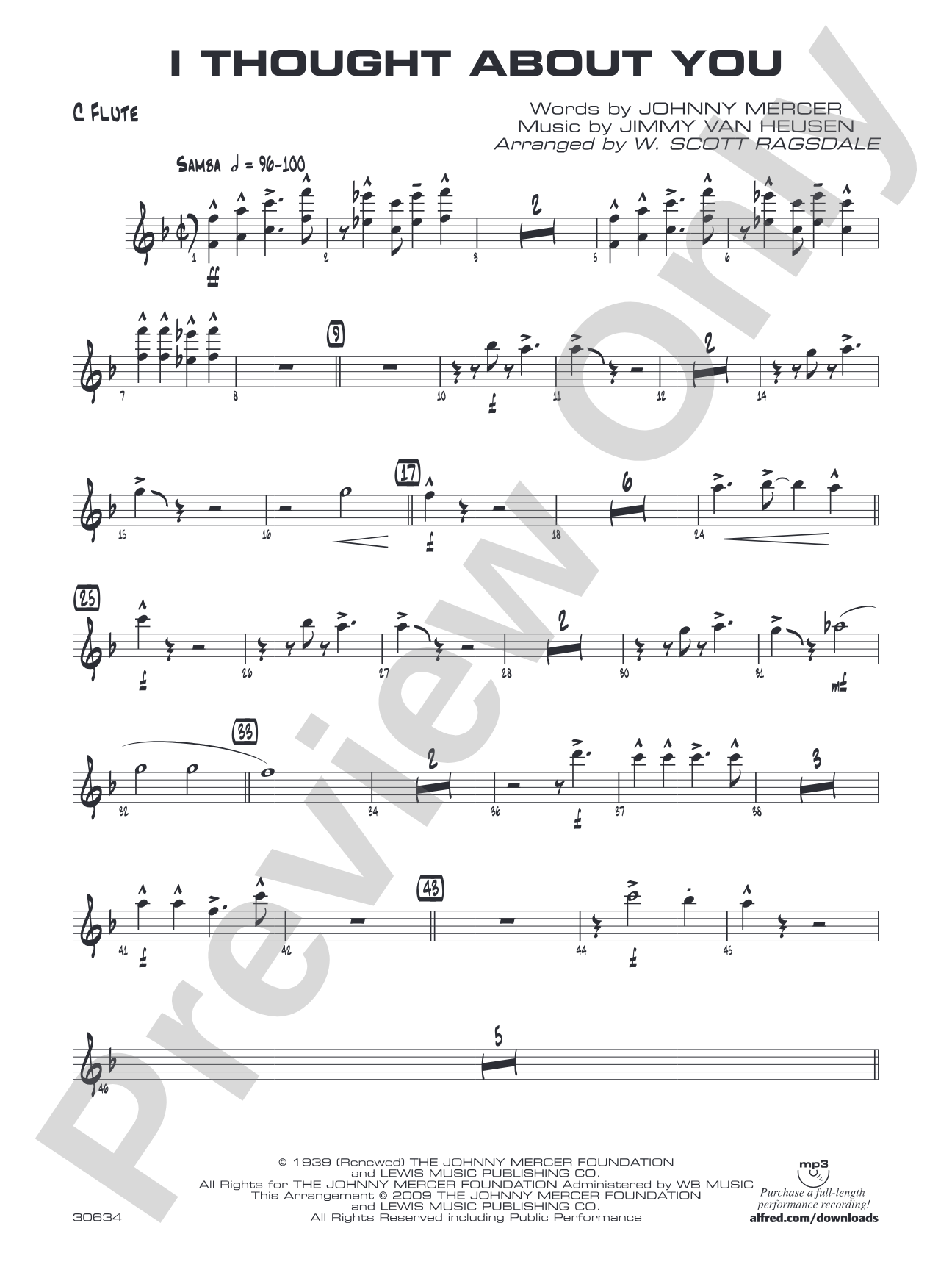 I Thought About You: Flute