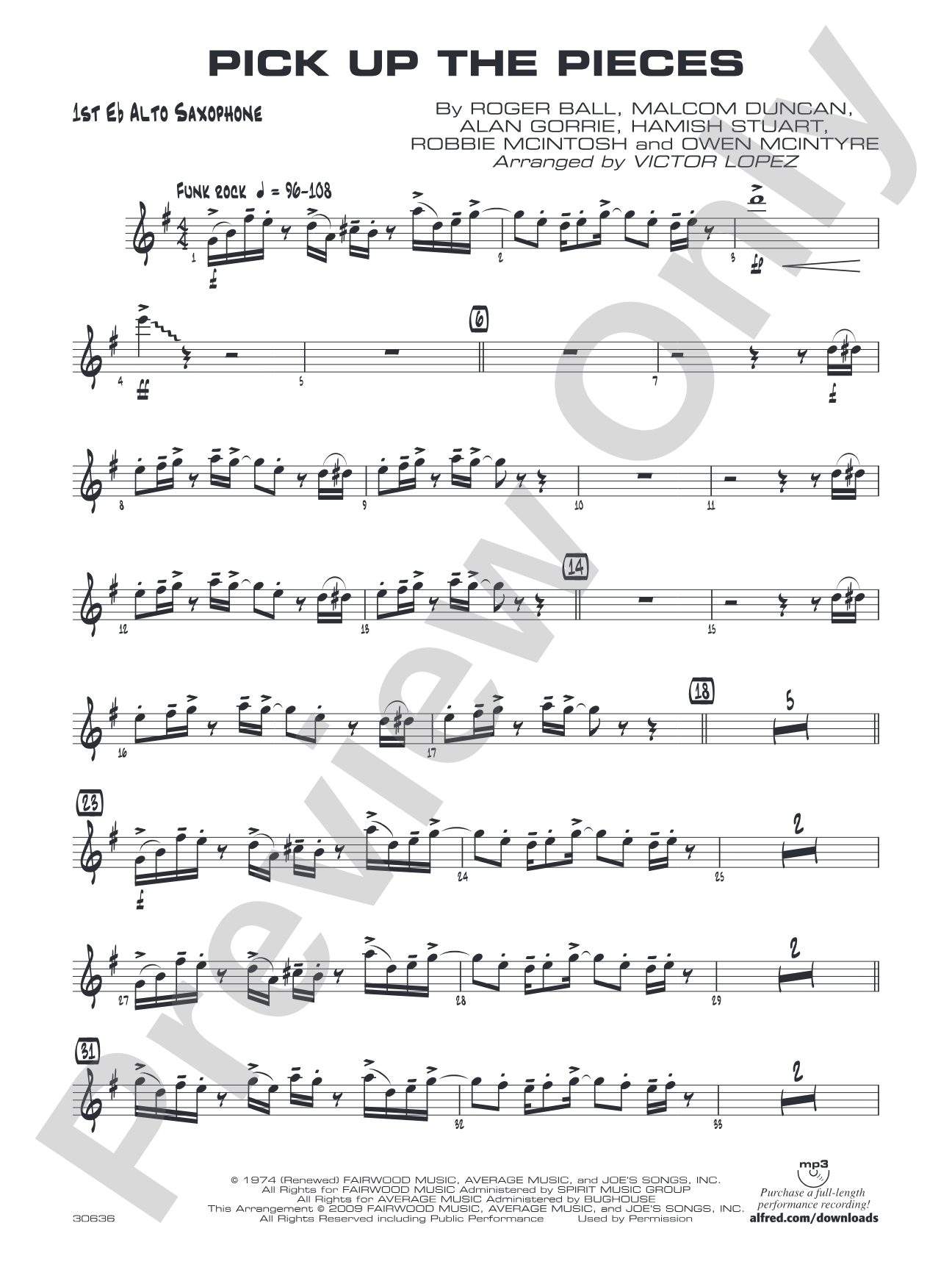 Pick Up the Pieces: E-flat Alto Saxophone