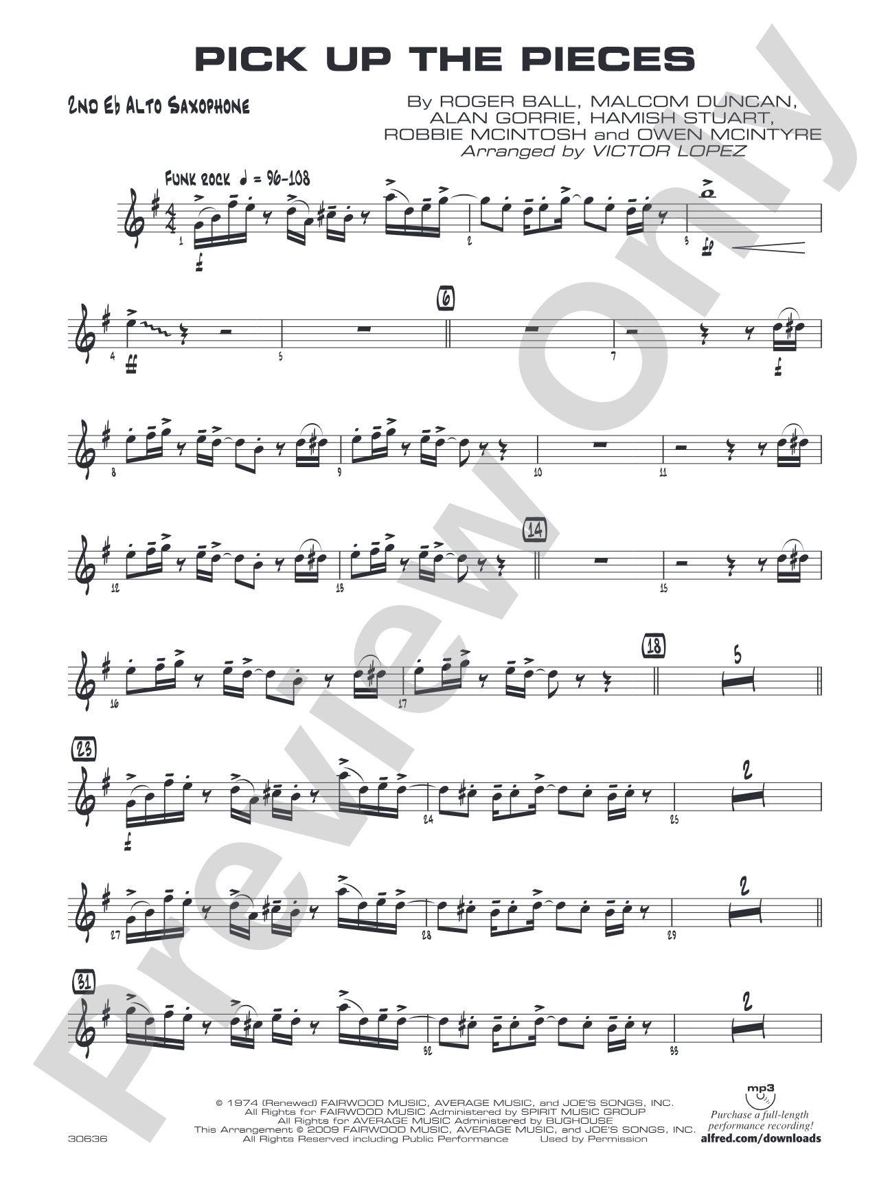 Pick Up the Pieces: 2nd E-flat Alto Saxophone