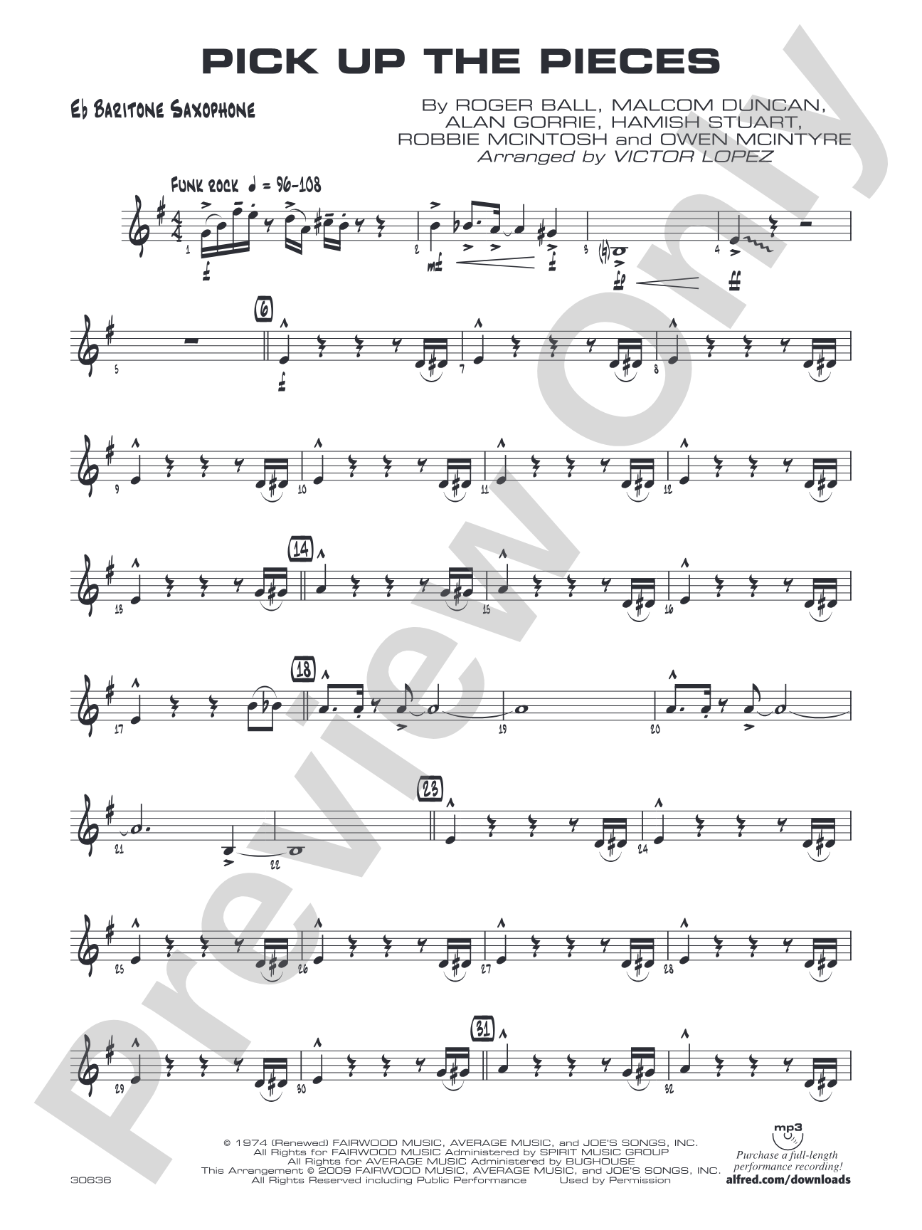 Pick Up the Pieces: E-flat Baritone Saxophone