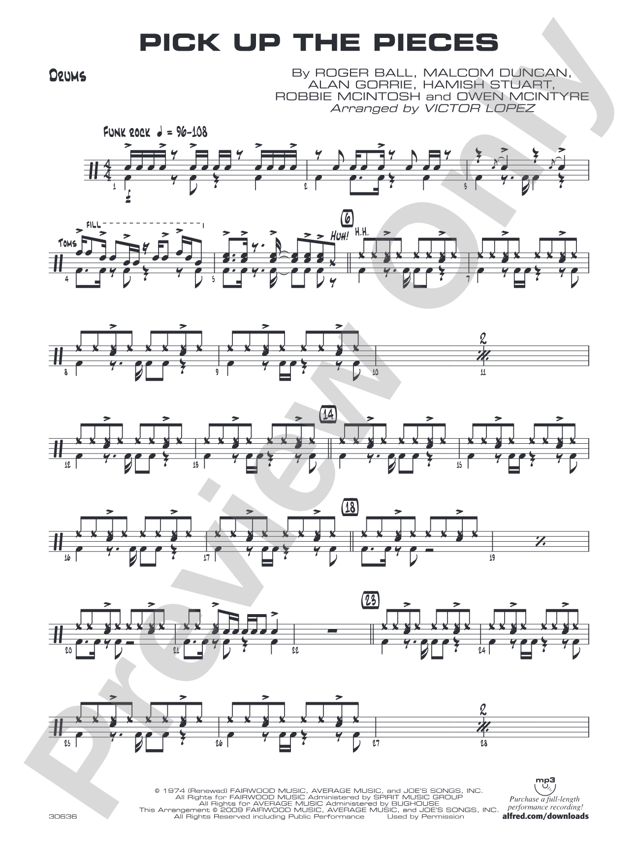 Pick Up the Pieces: Drums
