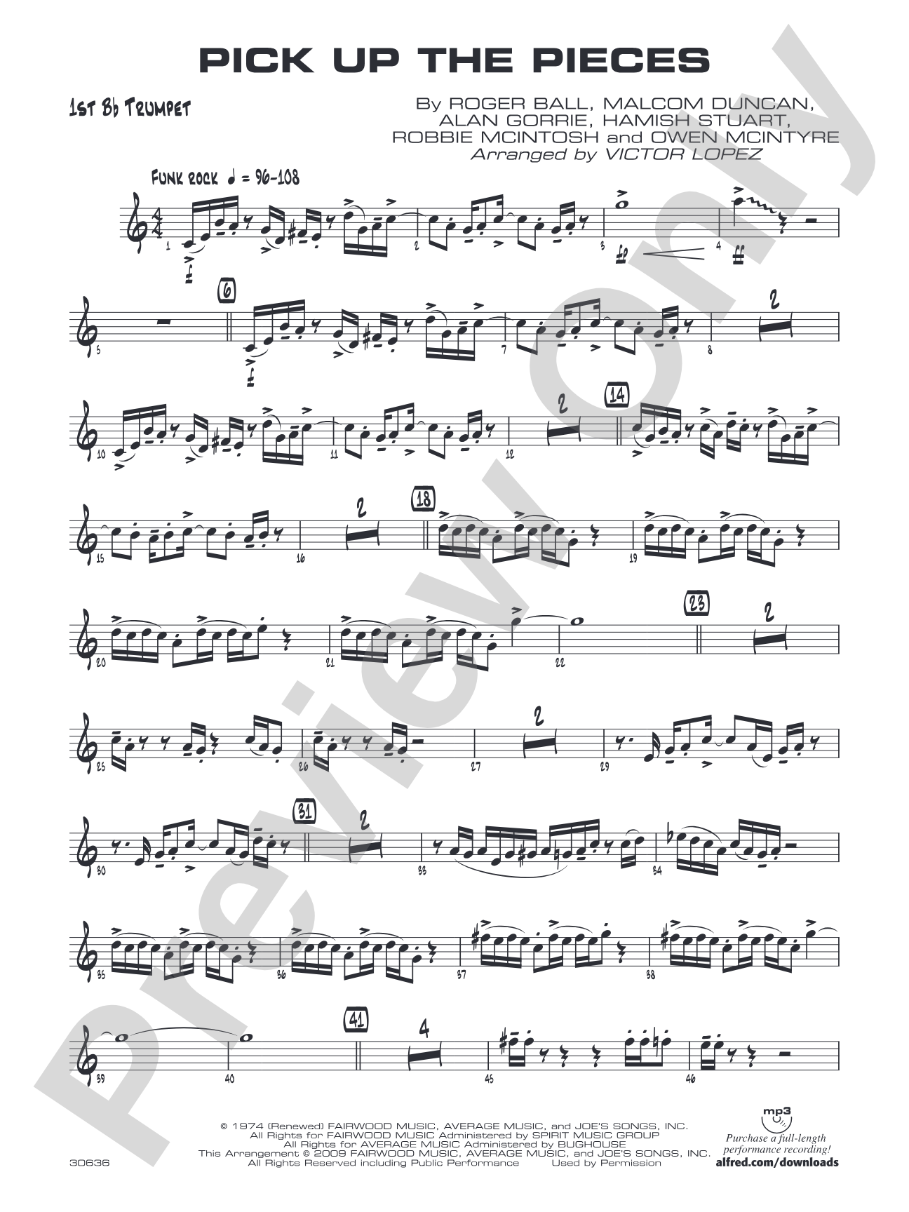 Pick Up the Pieces: 1st B-flat Trumpet