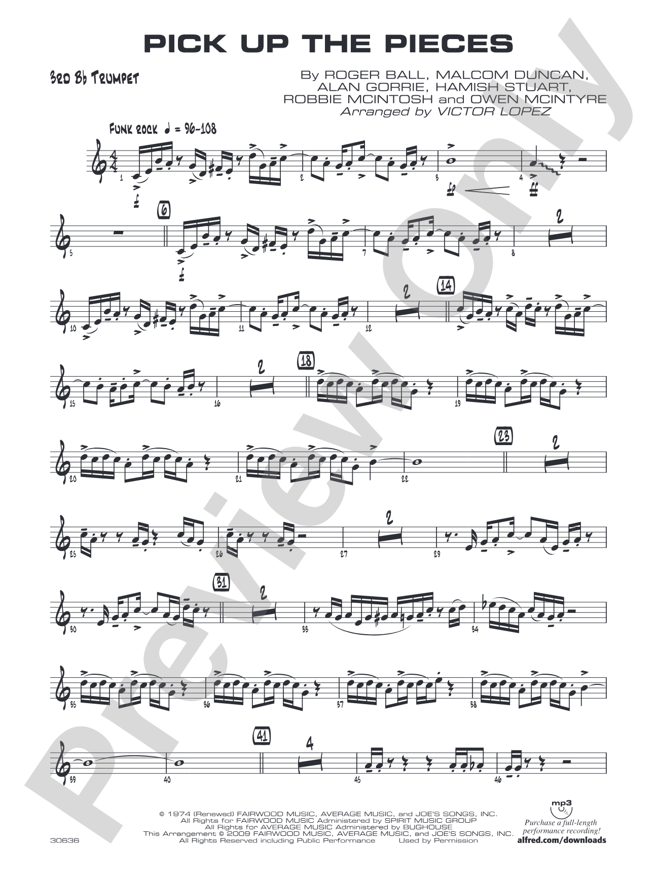 Pick Up the Pieces: 3rd B-flat Trumpet
