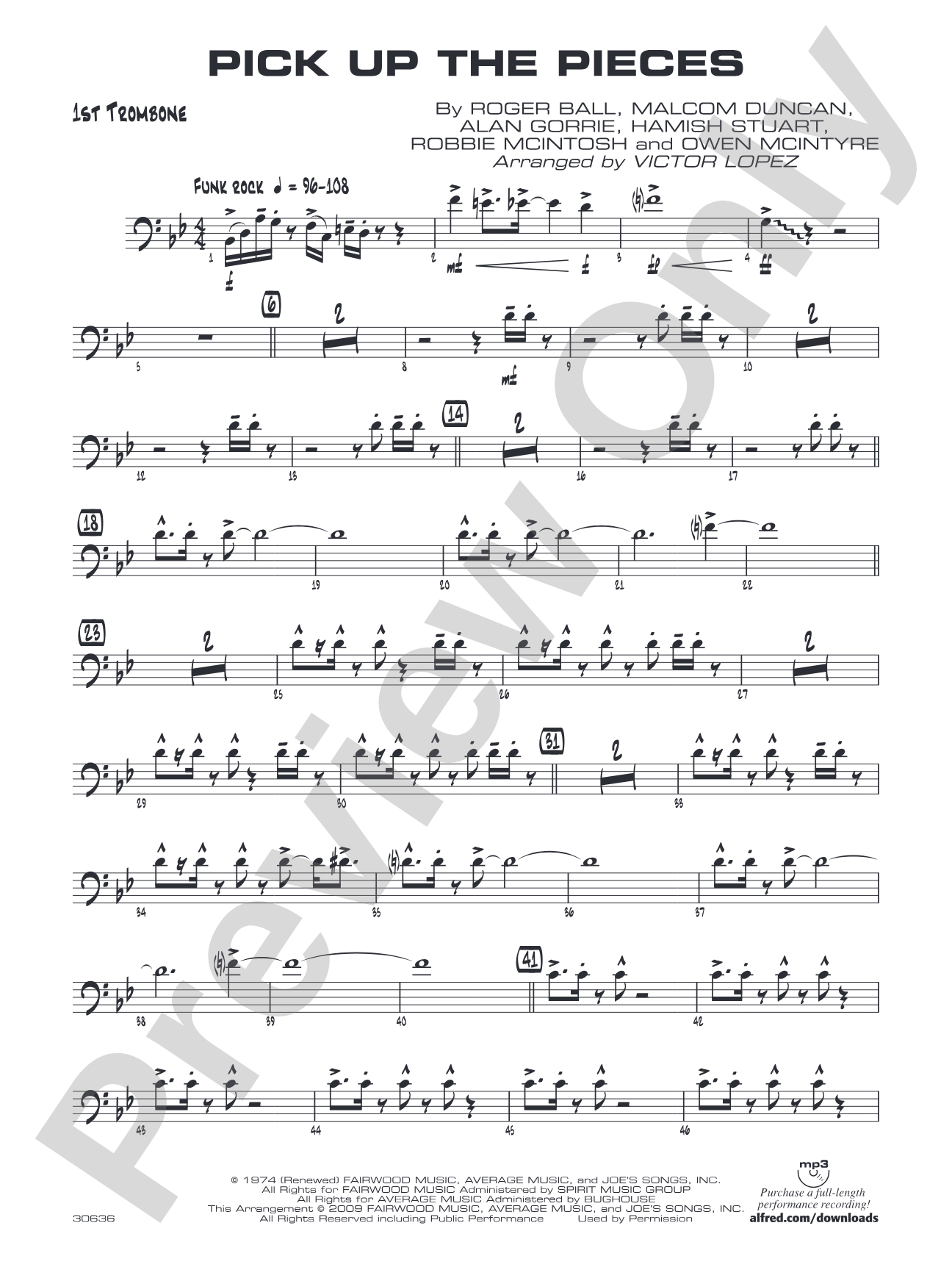 Pick Up the Pieces: 1st Trombone
