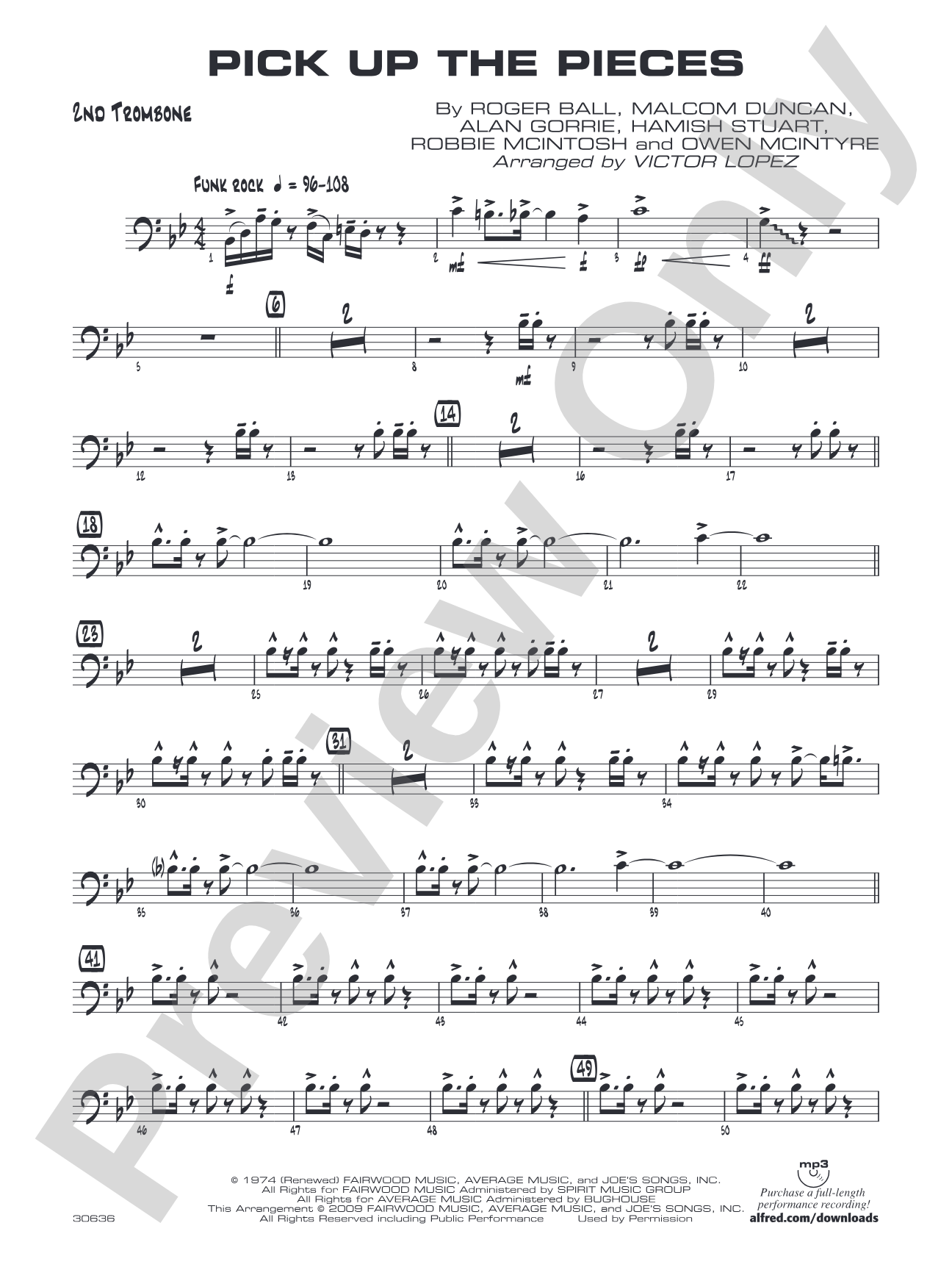 Pick Up the Pieces: 2nd Trombone