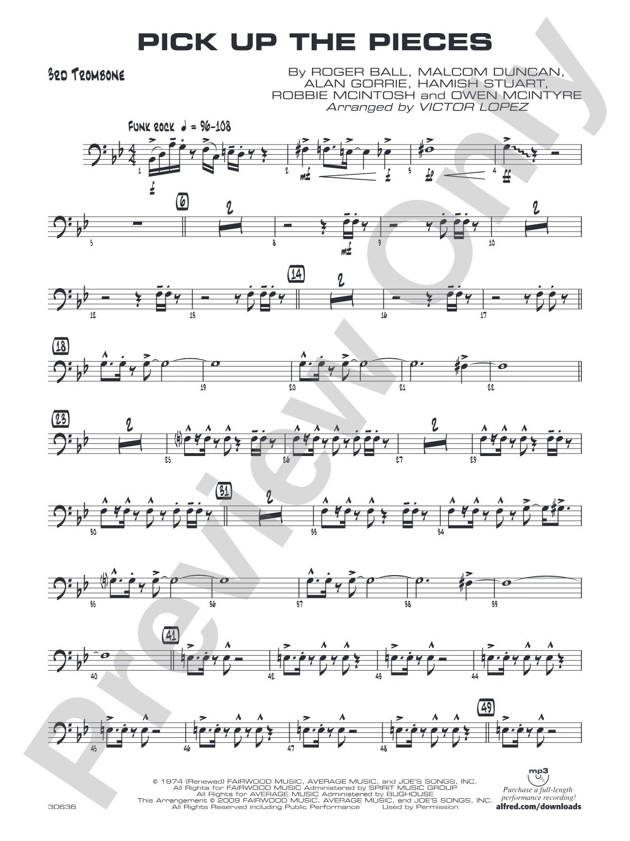 Pick Up the Pieces: 3rd Trombone