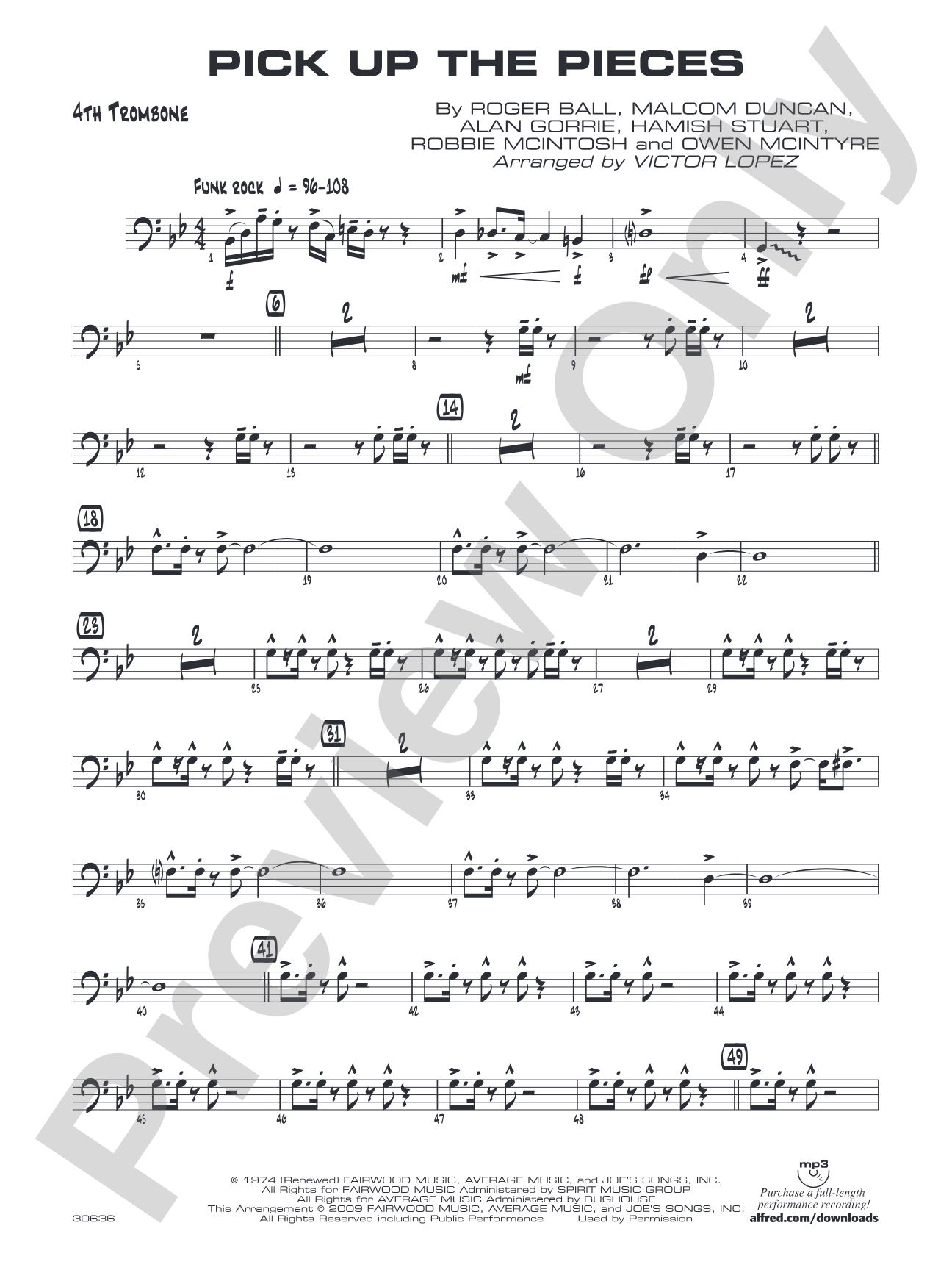 Pick Up the Pieces: 4th Trombone