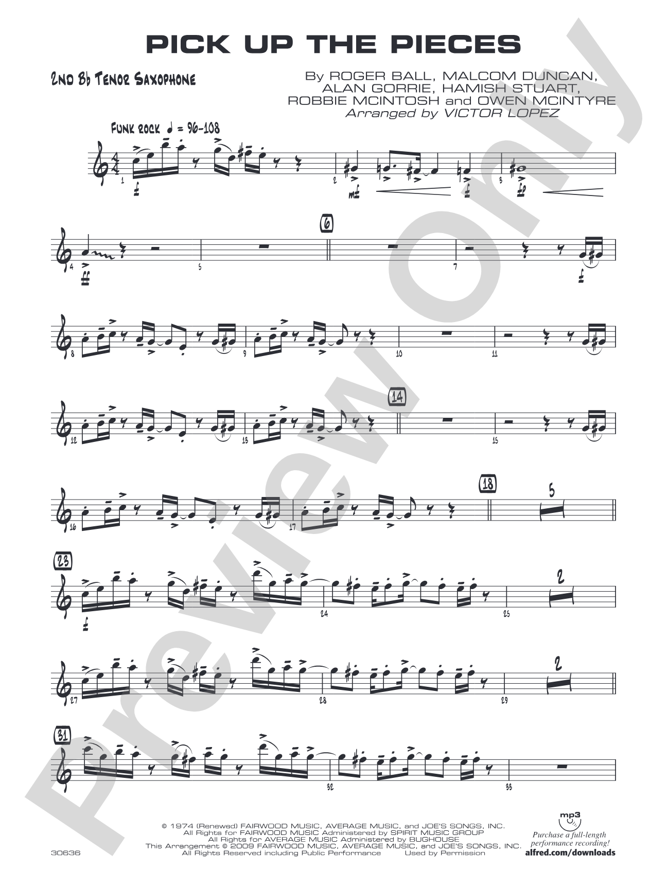 Pick Up the Pieces: 2nd B-flat Tenor Saxophone