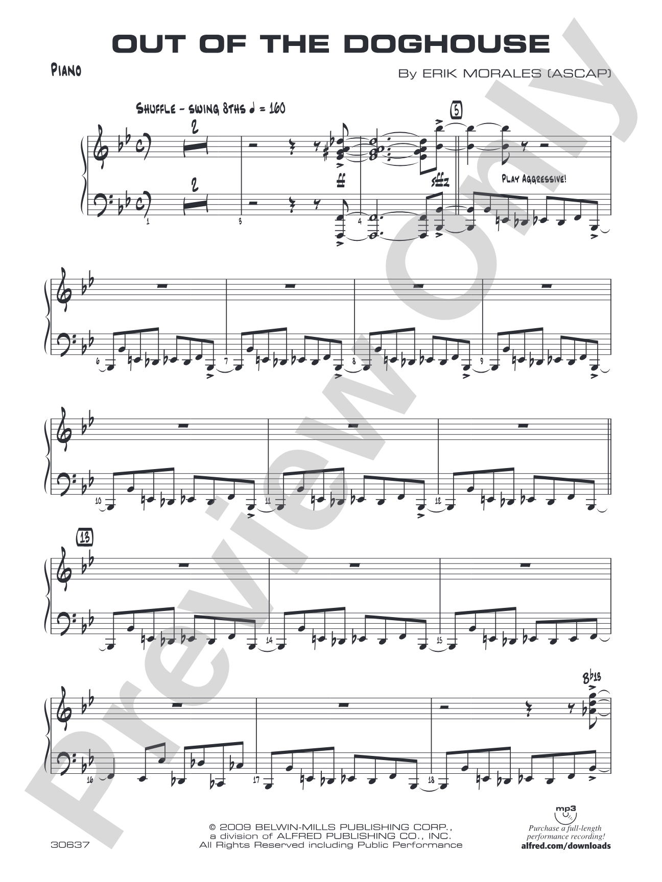 Out of the Doghouse: Piano Accompaniment