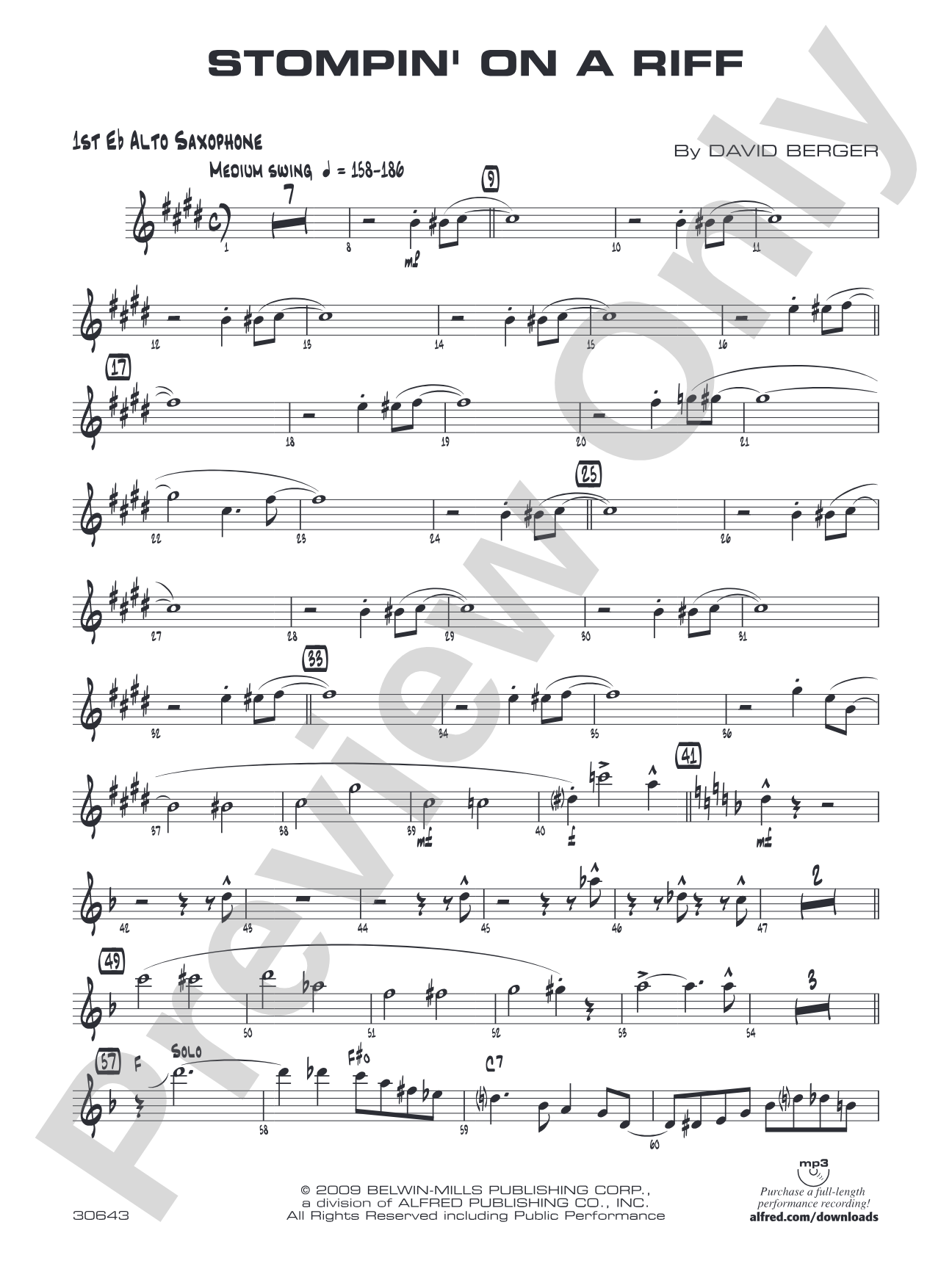 Stompin' on a Riff: E-flat Alto Saxophone