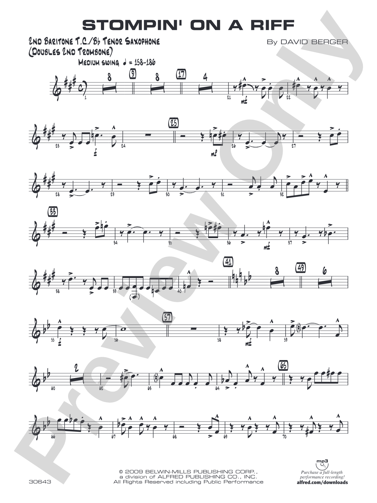 Stompin' on a Riff: 2nd Baritone T.C.