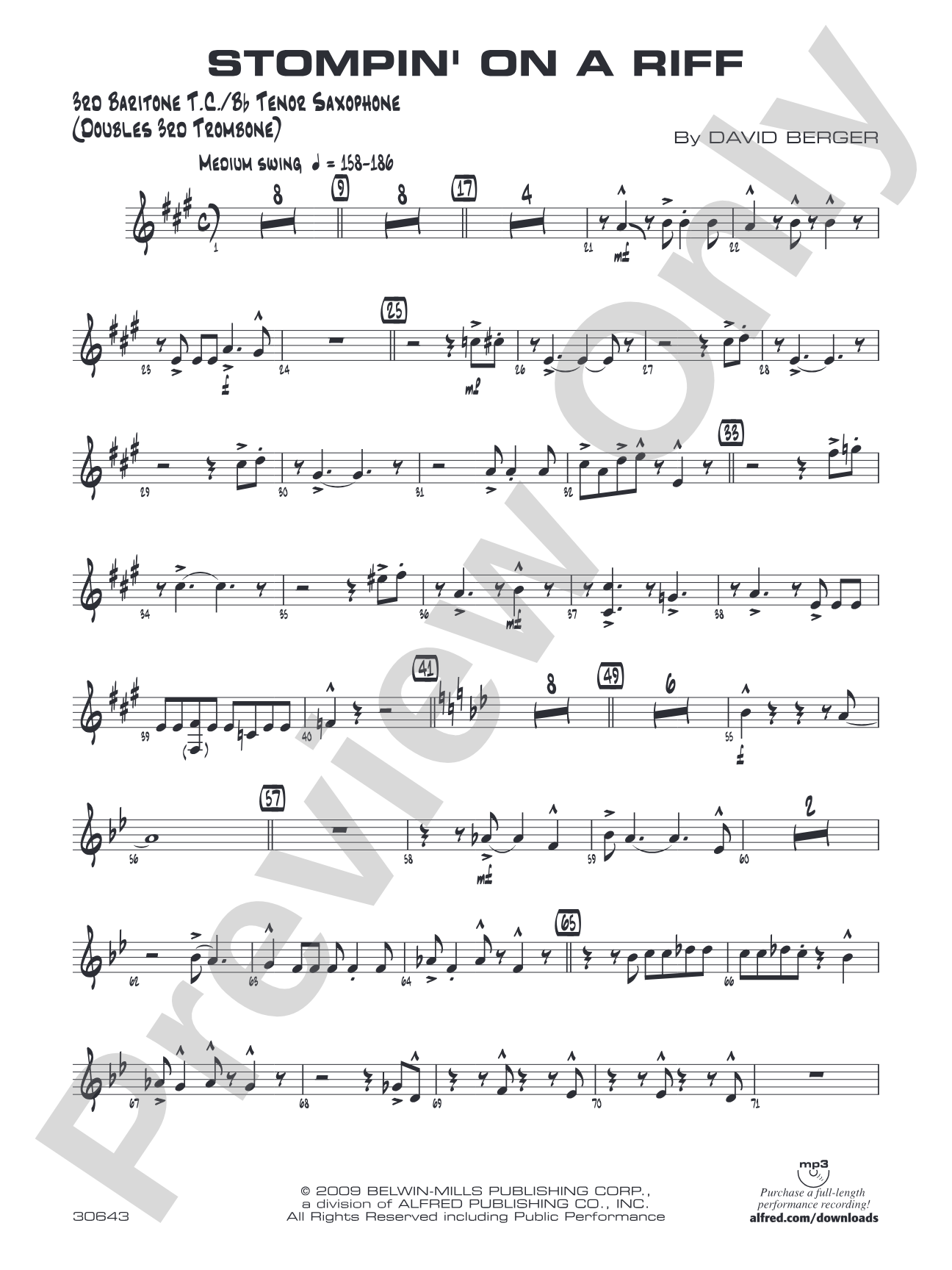 Stompin' on a Riff: 3rd Baritone T.C.