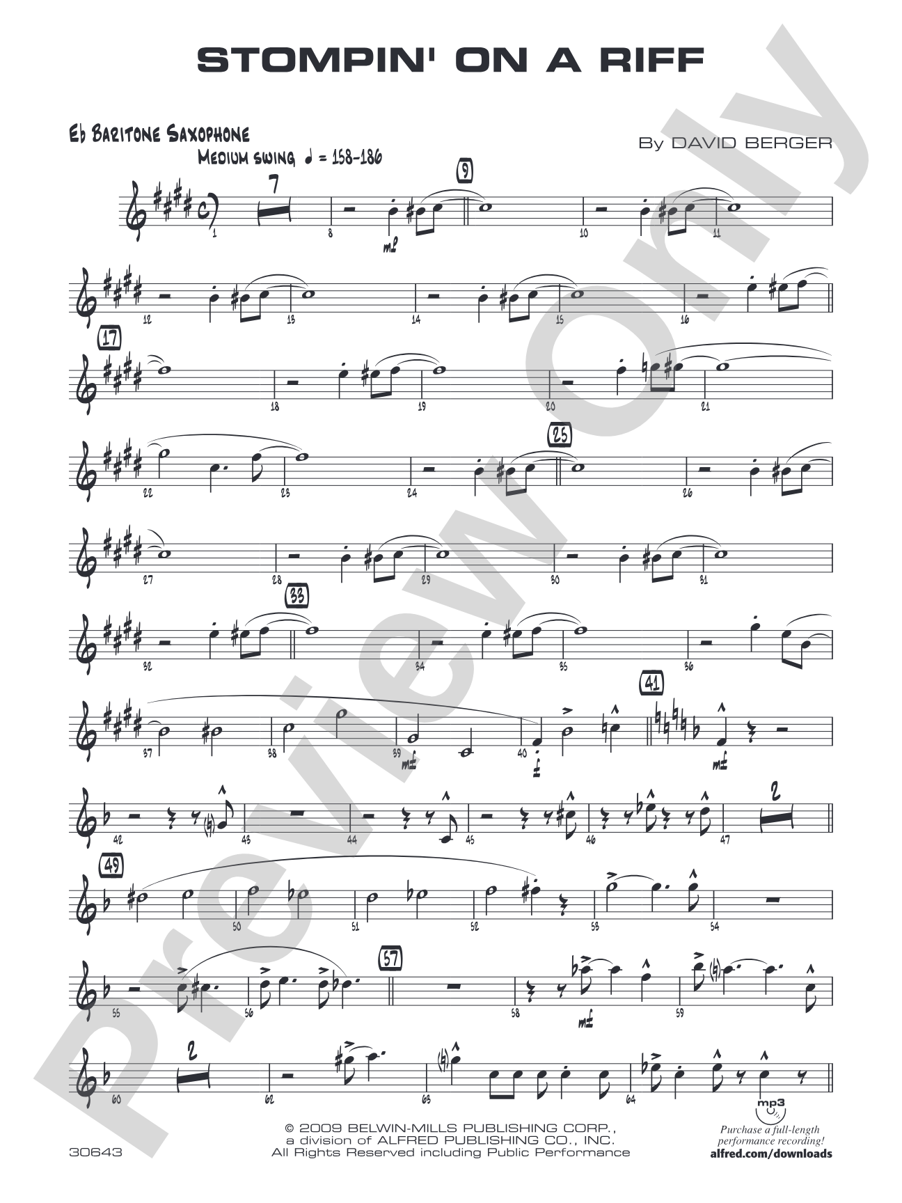 Stompin' on a Riff: E-flat Baritone Saxophone