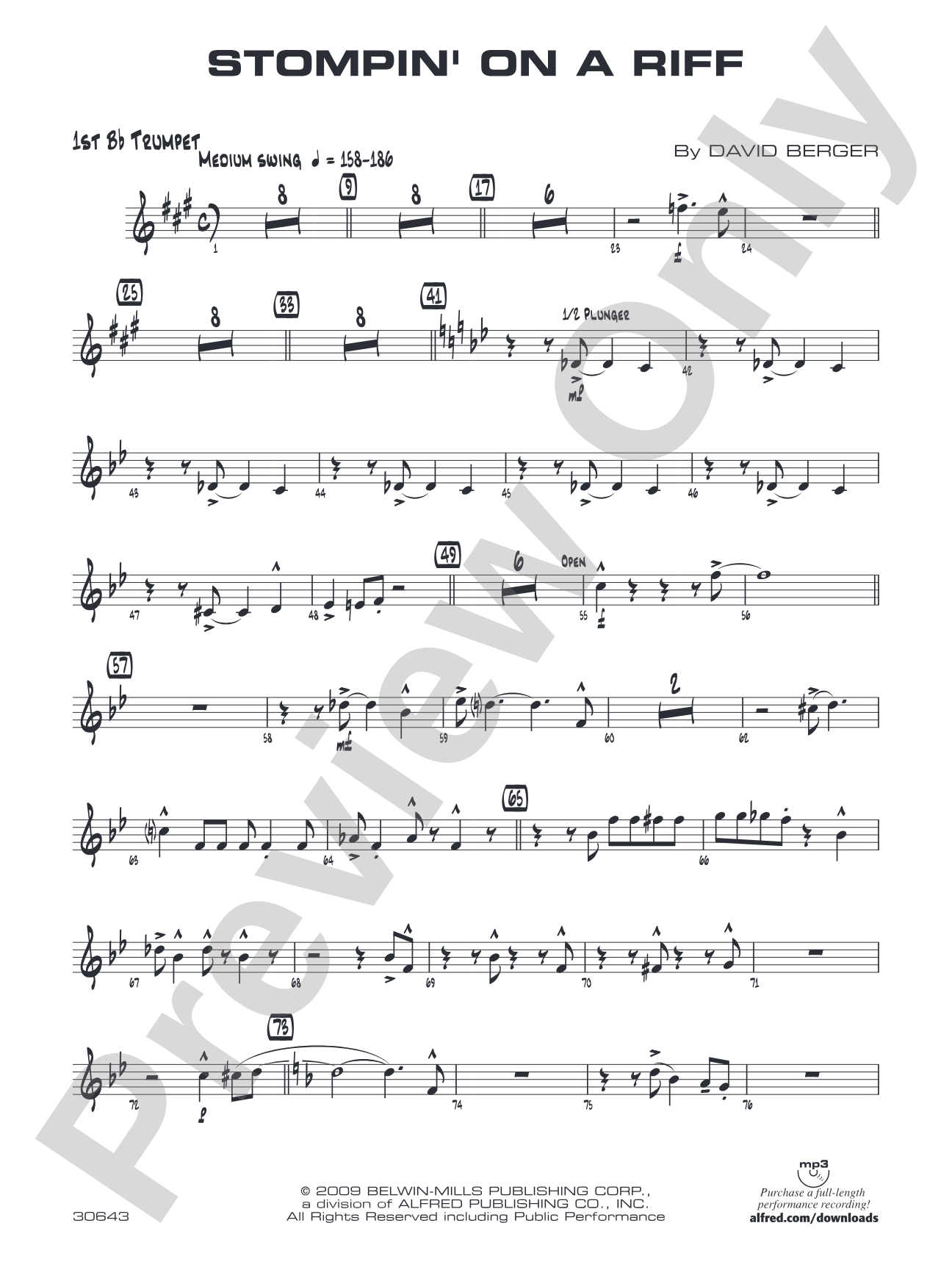 Stompin' on a Riff: 1st B-flat Trumpet