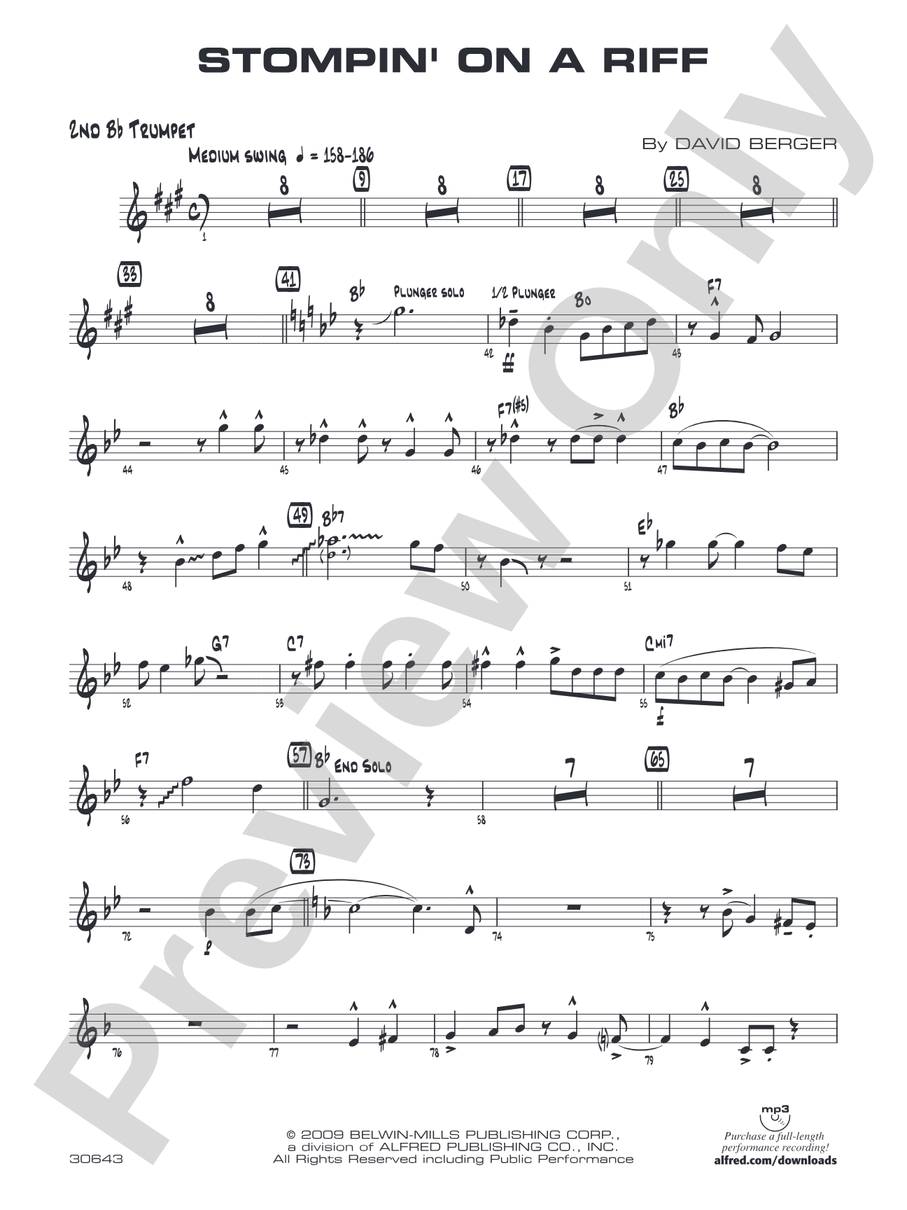 Stompin' on a Riff: 2nd B-flat Trumpet