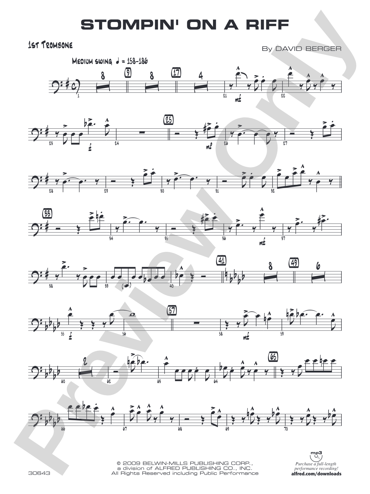 Stompin' on a Riff: 1st Trombone