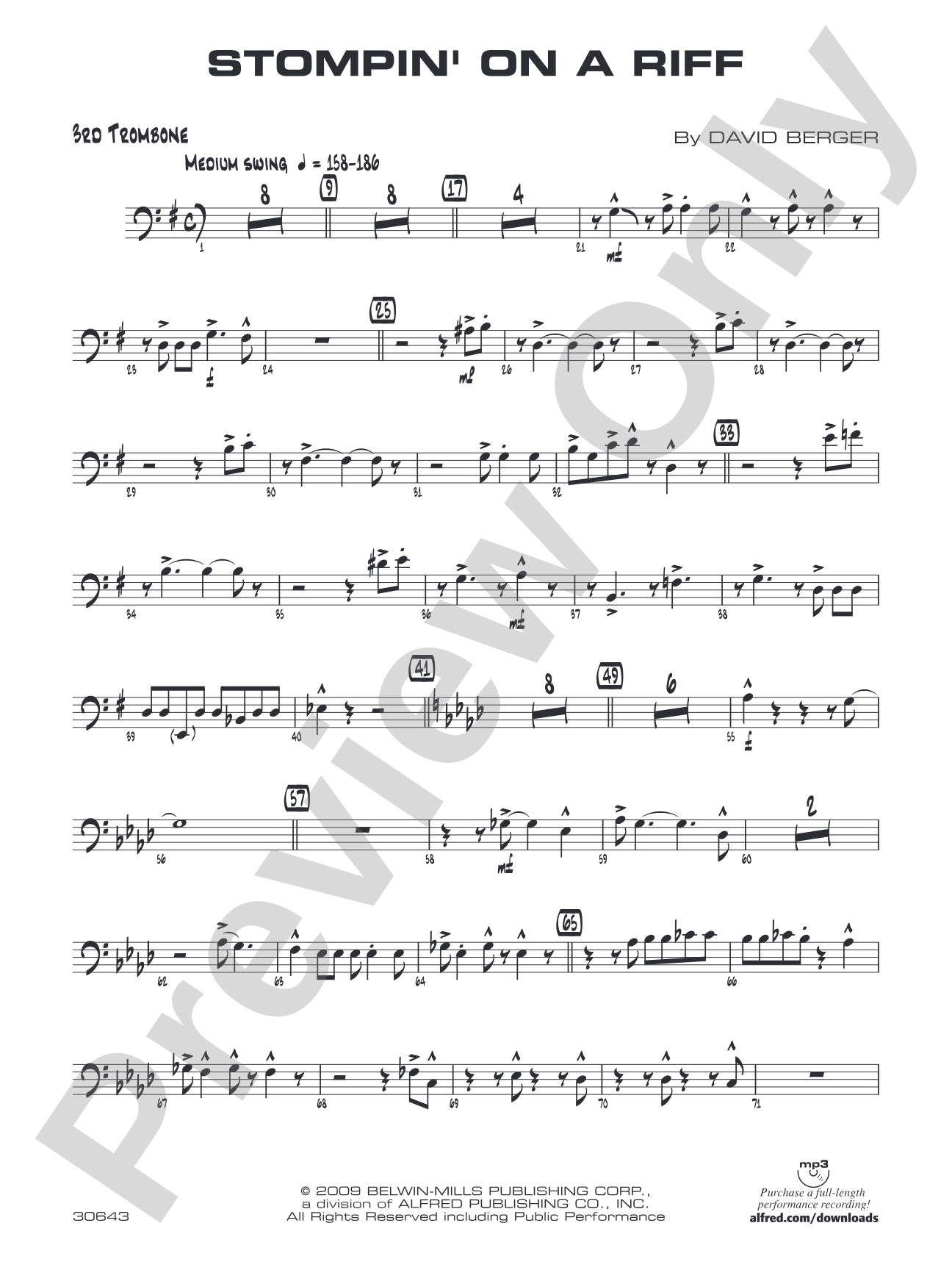 Stompin' on a Riff: 3rd Trombone