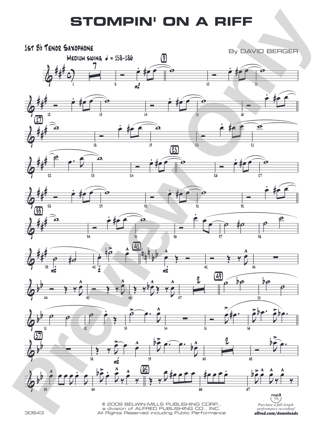 Stompin' on a Riff: B-flat Tenor Saxophone