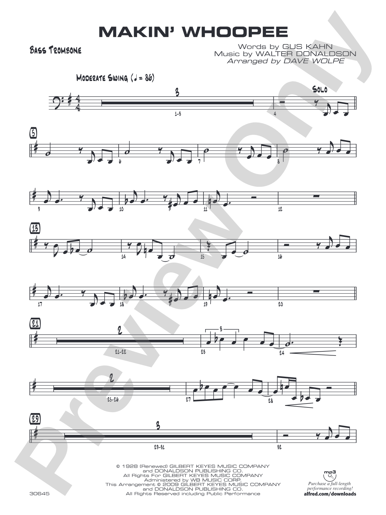 Makin' Whoopee: Bass Trombone